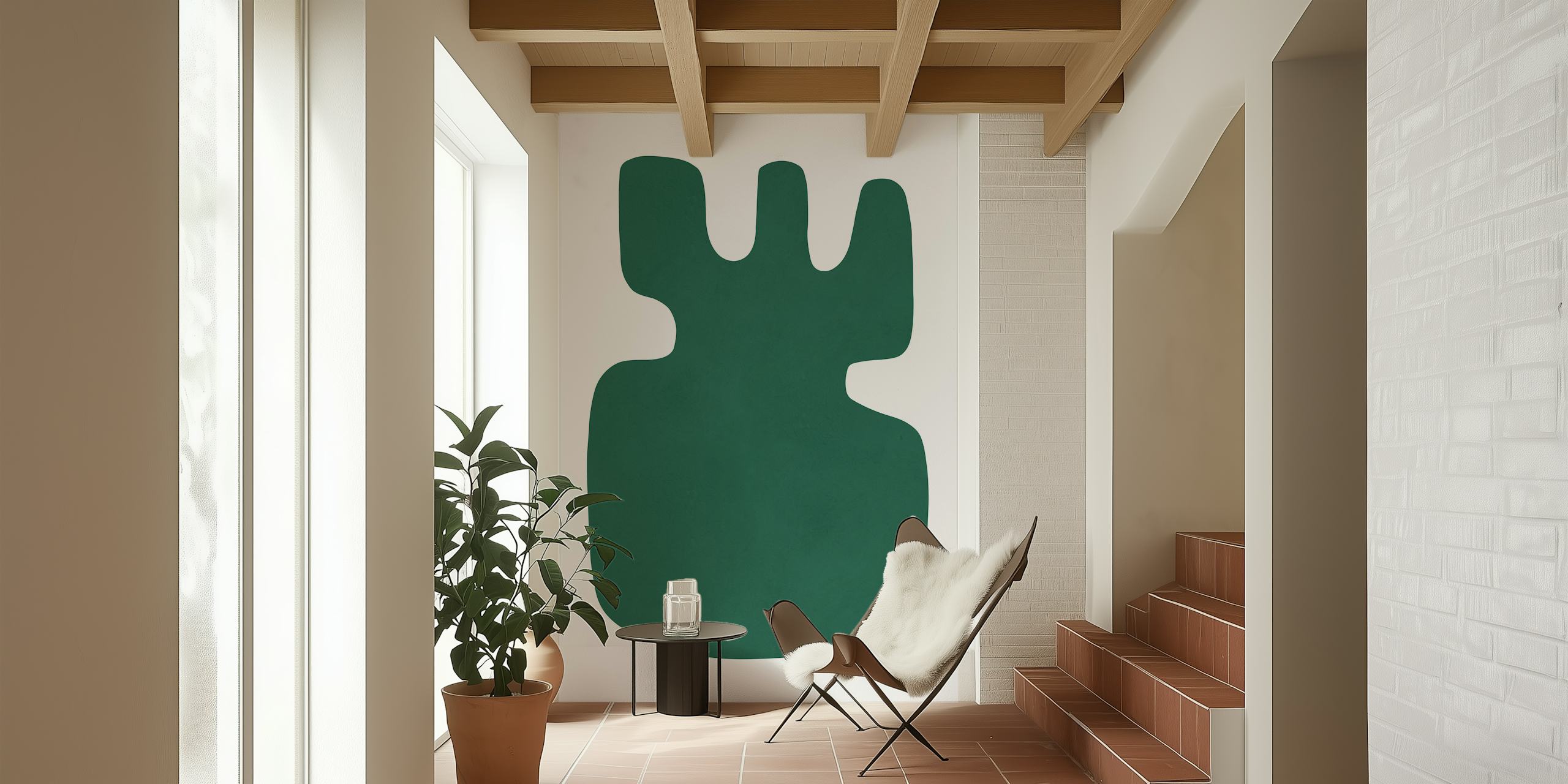 Emerald Organic Silhouette tapet i et rom