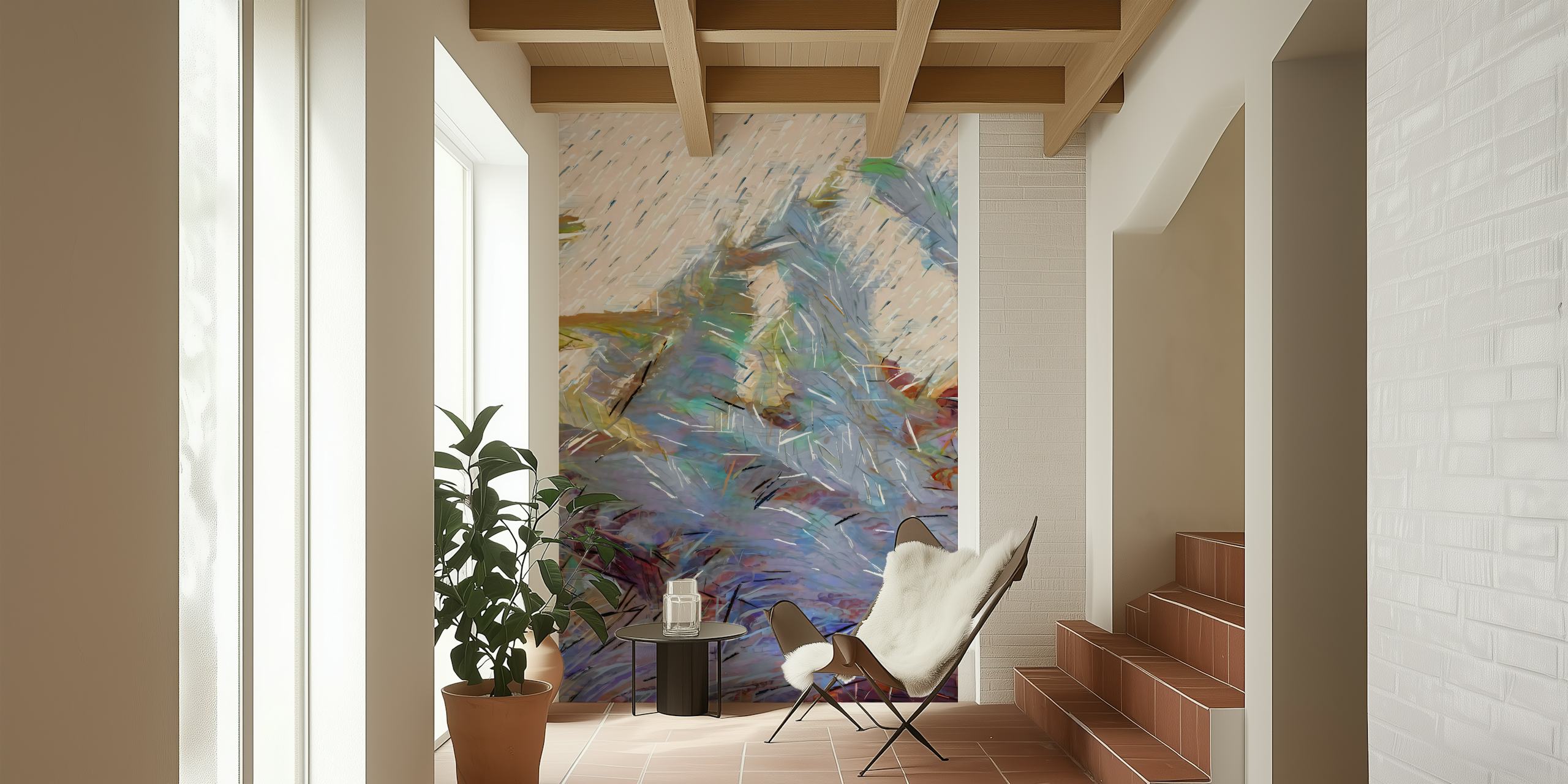 Papel de parede Beyond The Forest em um quarto
