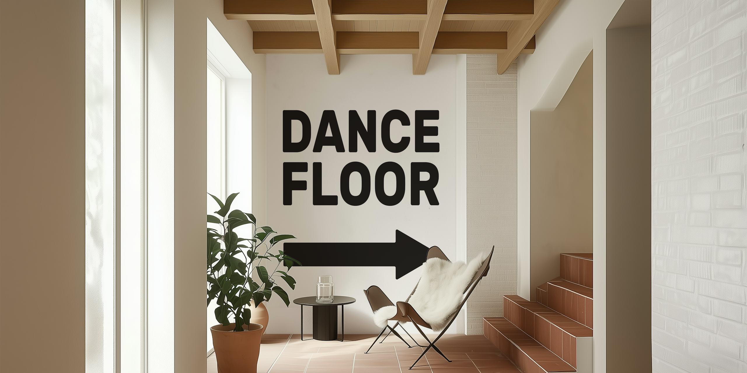 carta da parati Dance Floor mostrata in una stanza