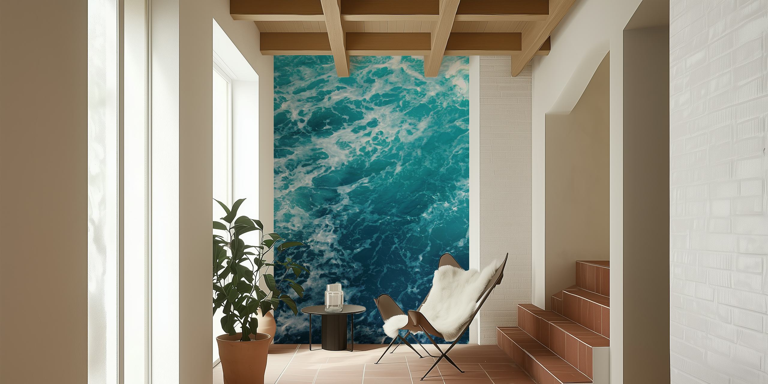 Oceán vzor mořských vln design