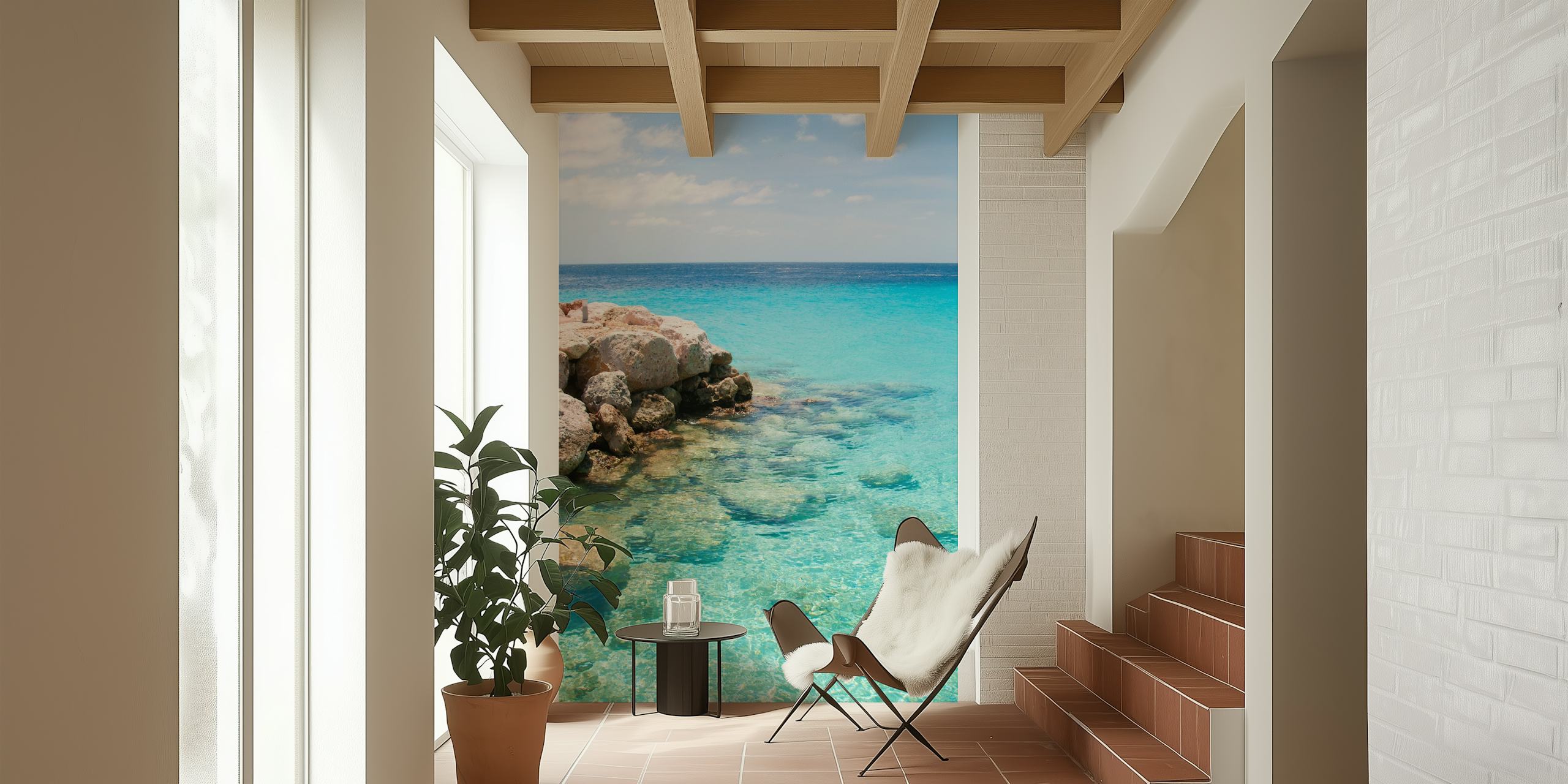 carta da parati Caribbean Ocean Dream in una stanza