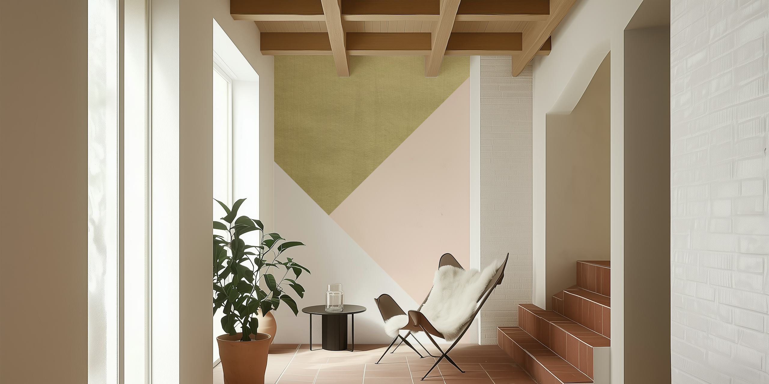 Gold meets Blush White vzor tapety