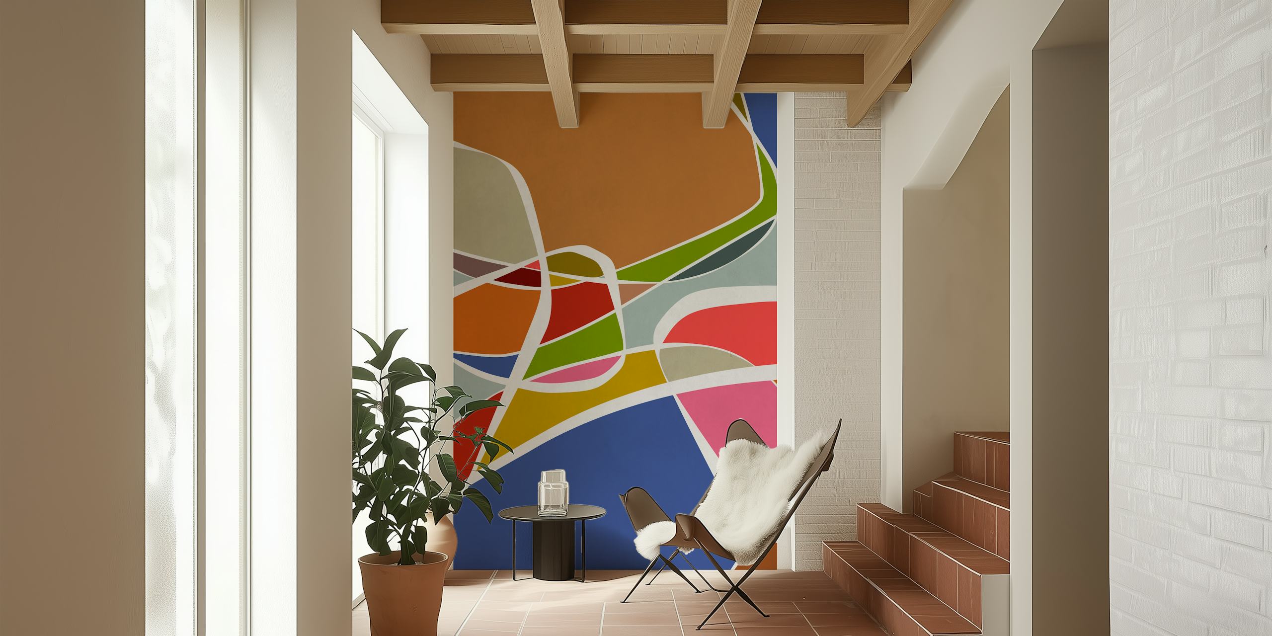Overlapping Parts 17 wallpaper in a room