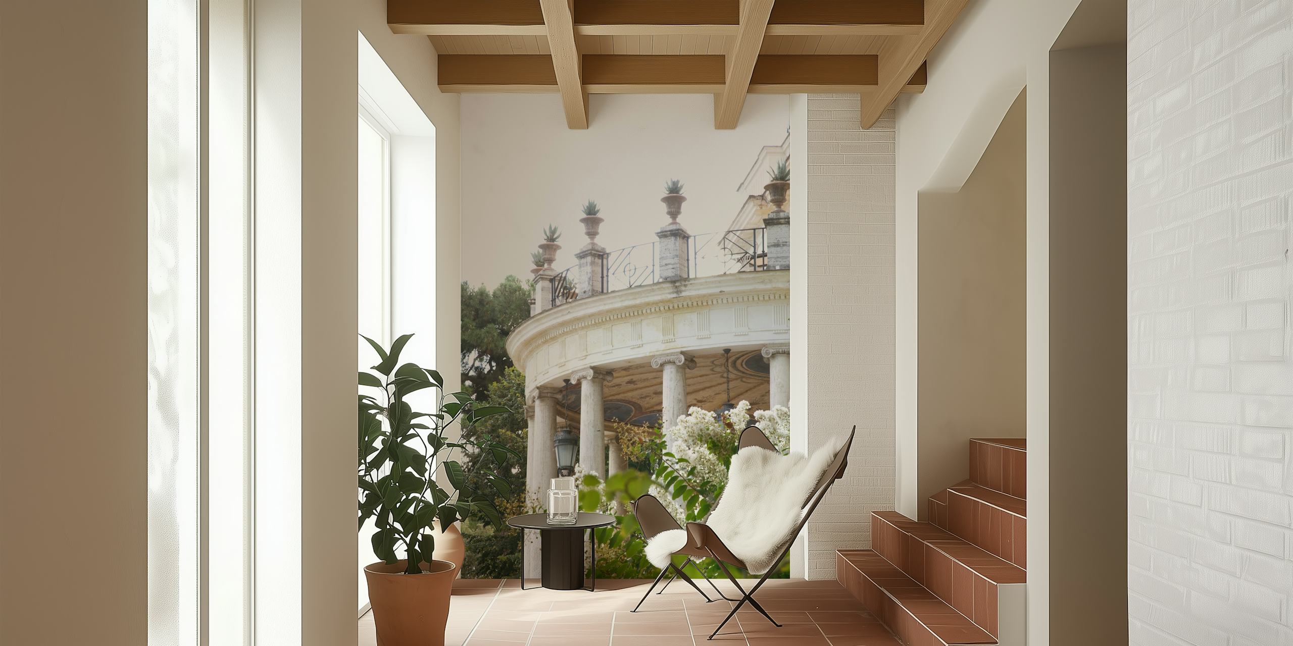 Villa Borghese Gardens tematisk tapet