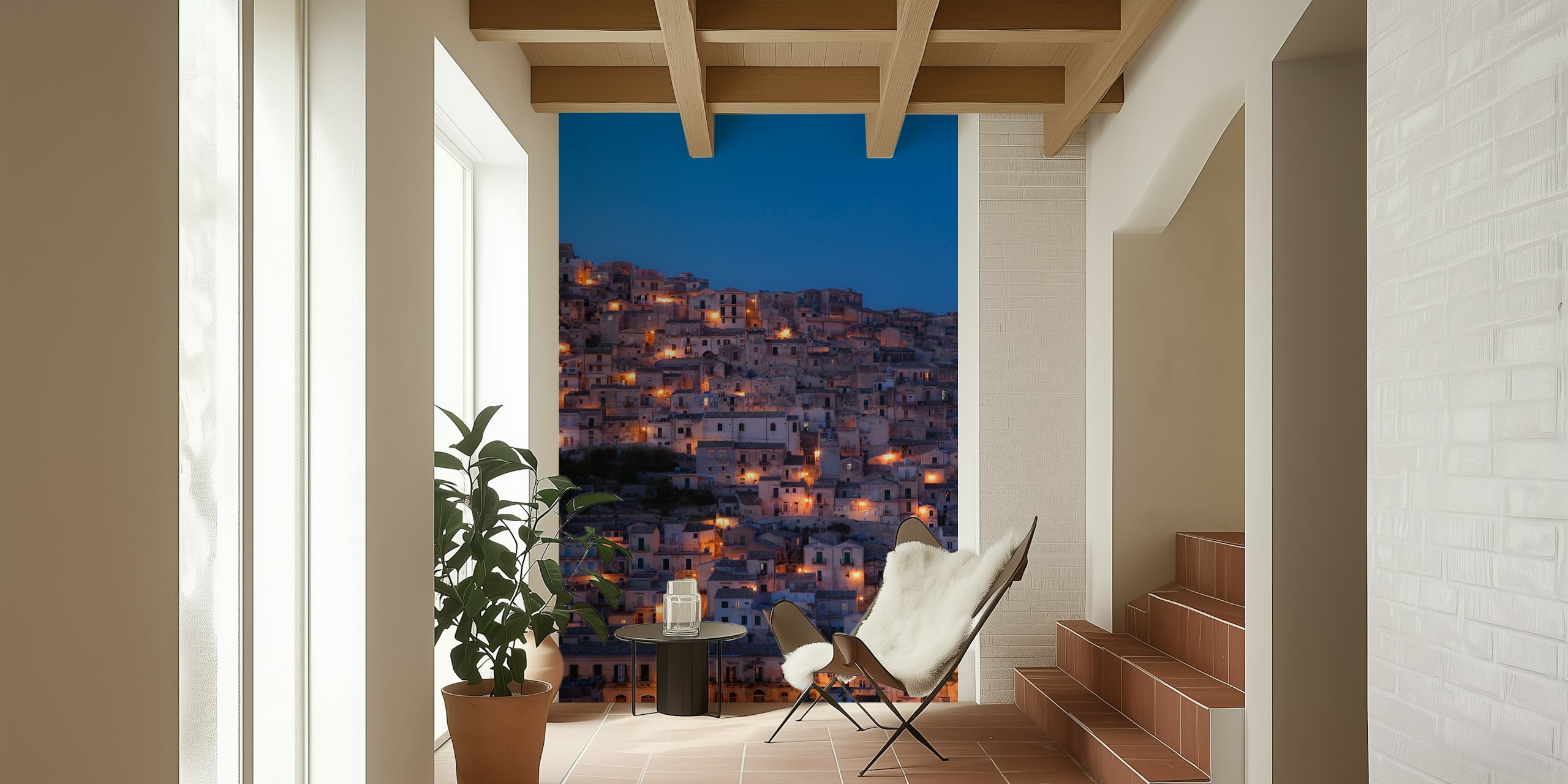 Modica wallpaper design in a room