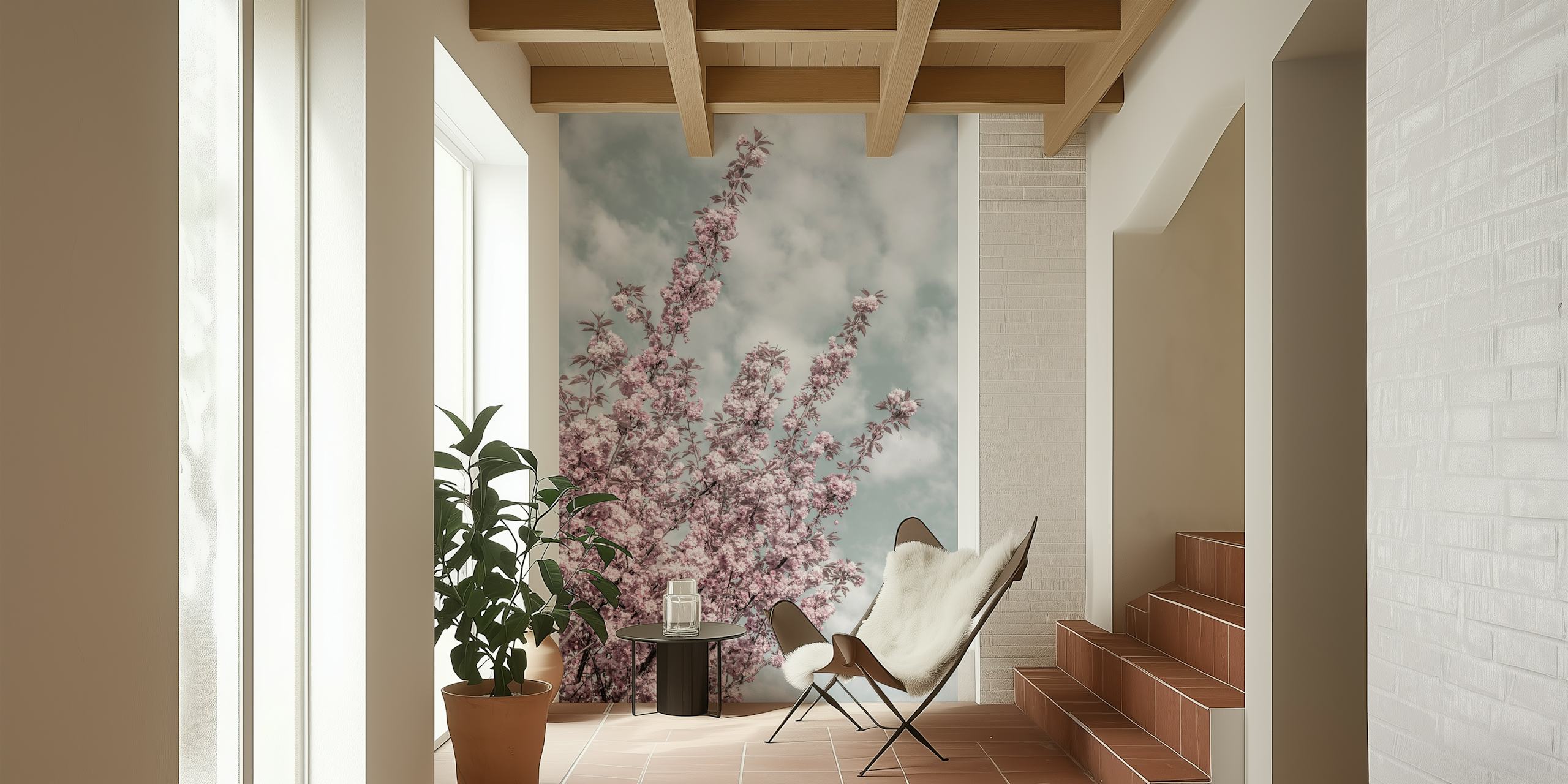 Cherry blossoms sky view huoneessa