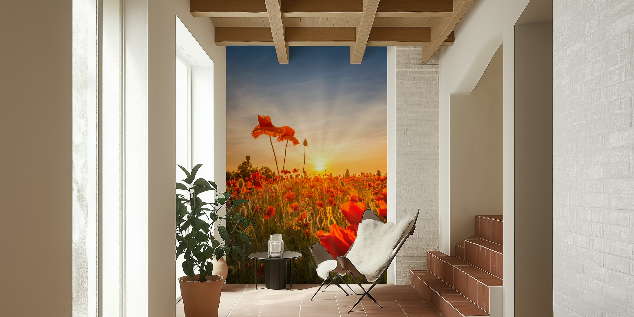 Poppies in sunset προβολή ταπετσαρίας