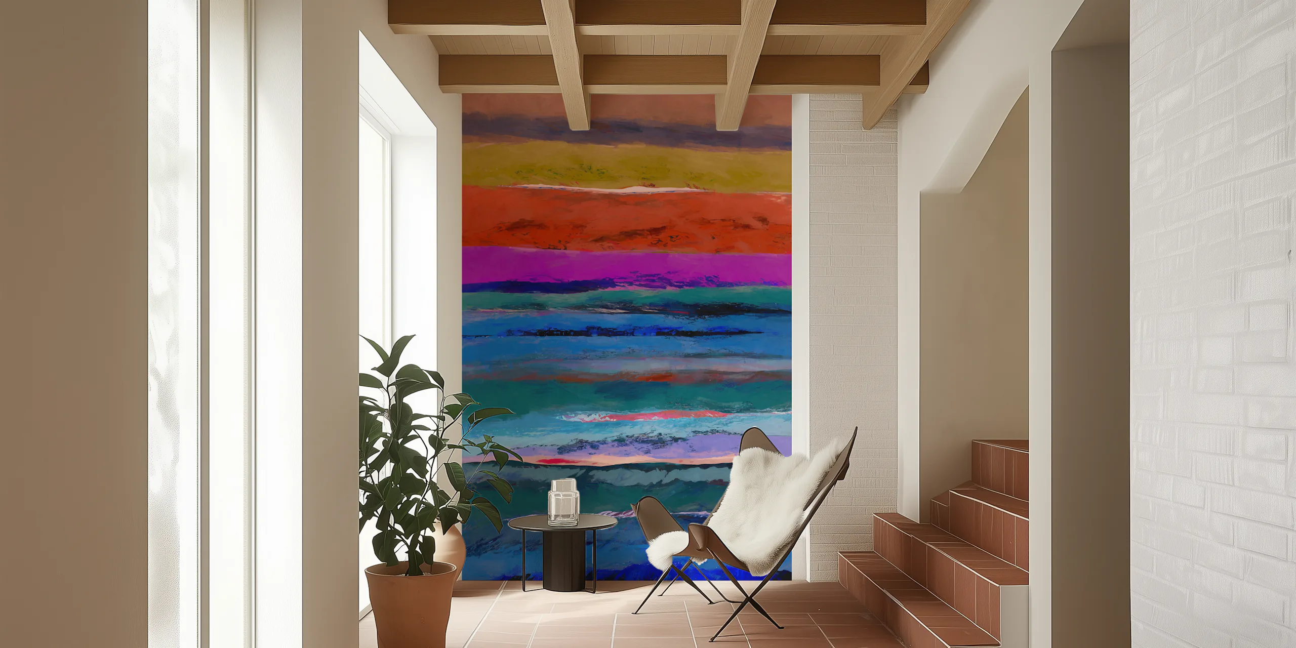 Rustic Gradient Wallpaper | Happywall