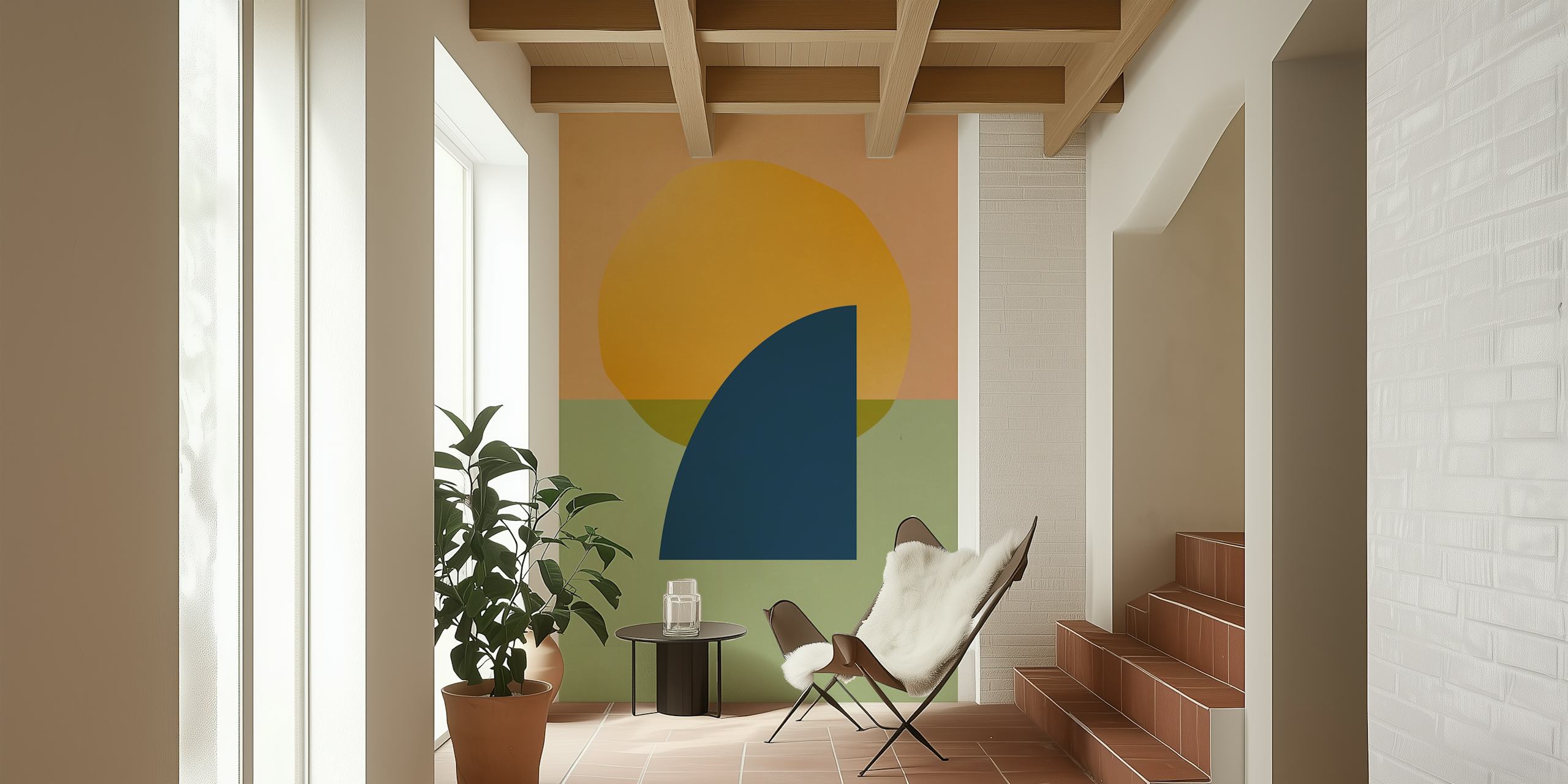 My Blue Boat 1 wallpaper in a room