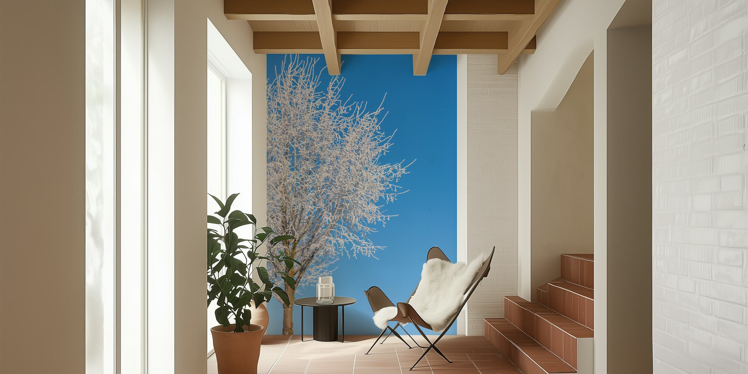 Tapeta Winter Idyll Snow Tree w pokoju
