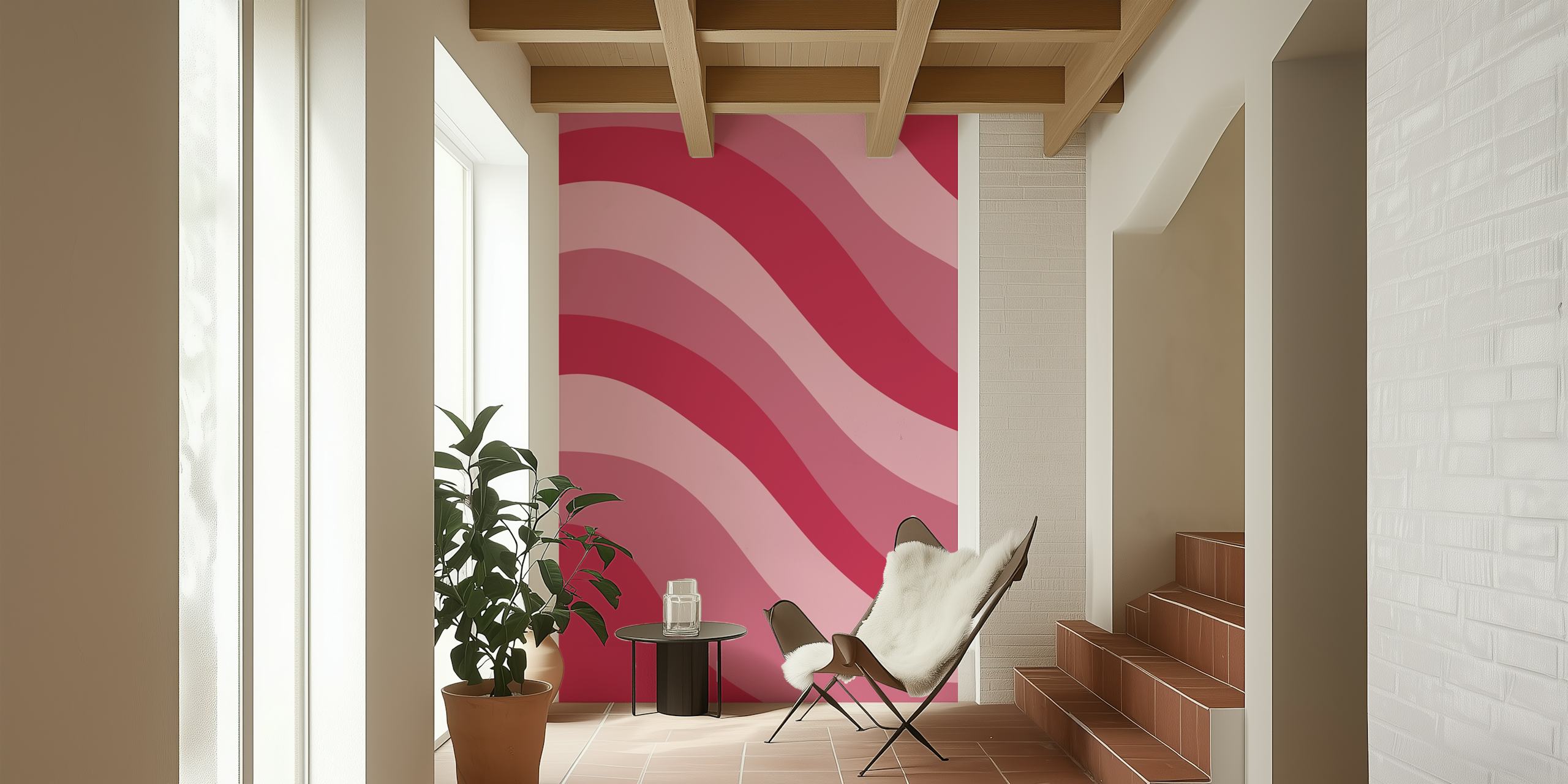 Vibrant Viva Wave Printable Wallpaper inspired from the 70s