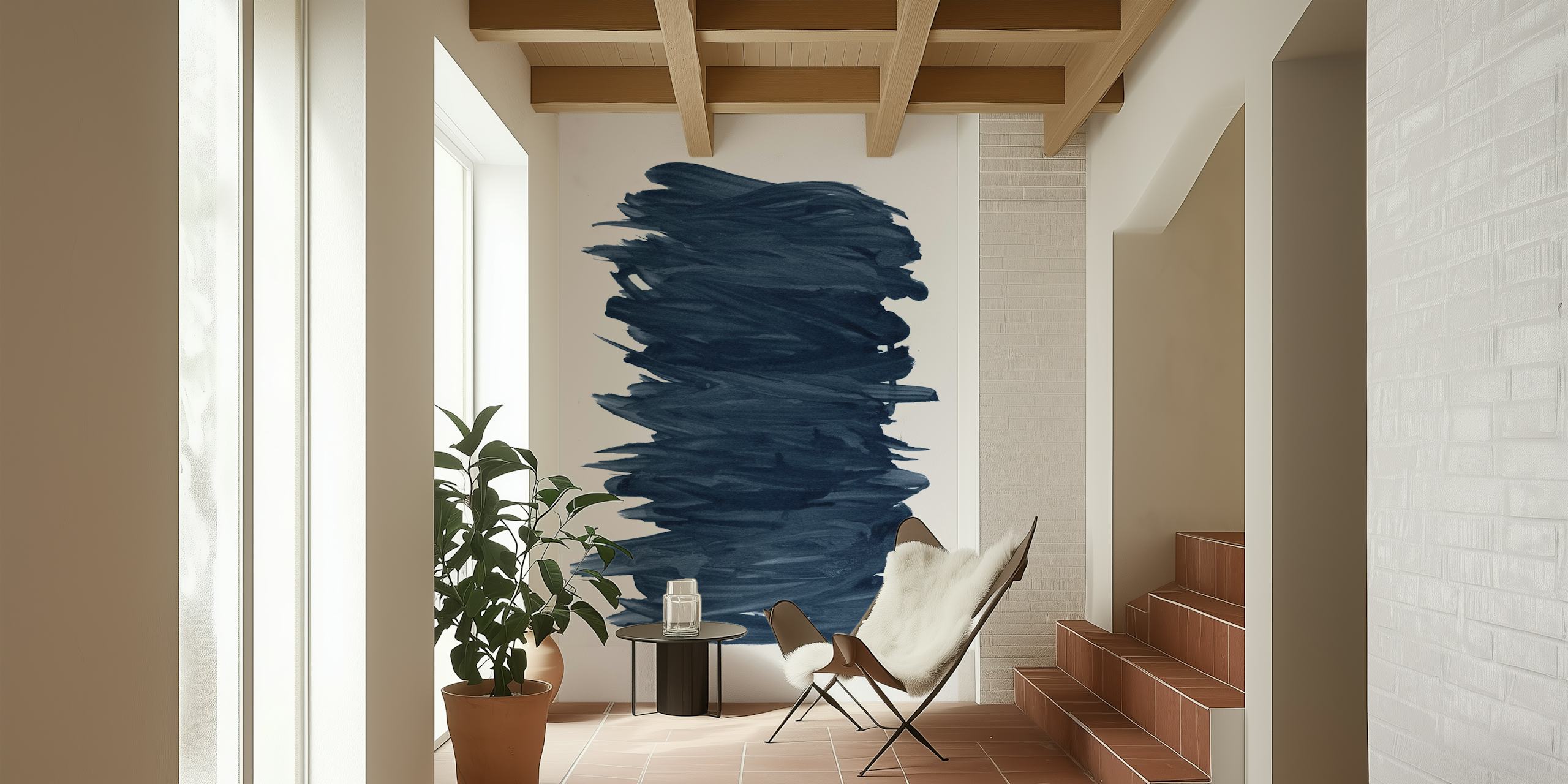 Abstract Minimalism 1 papel tapiz en una habitación