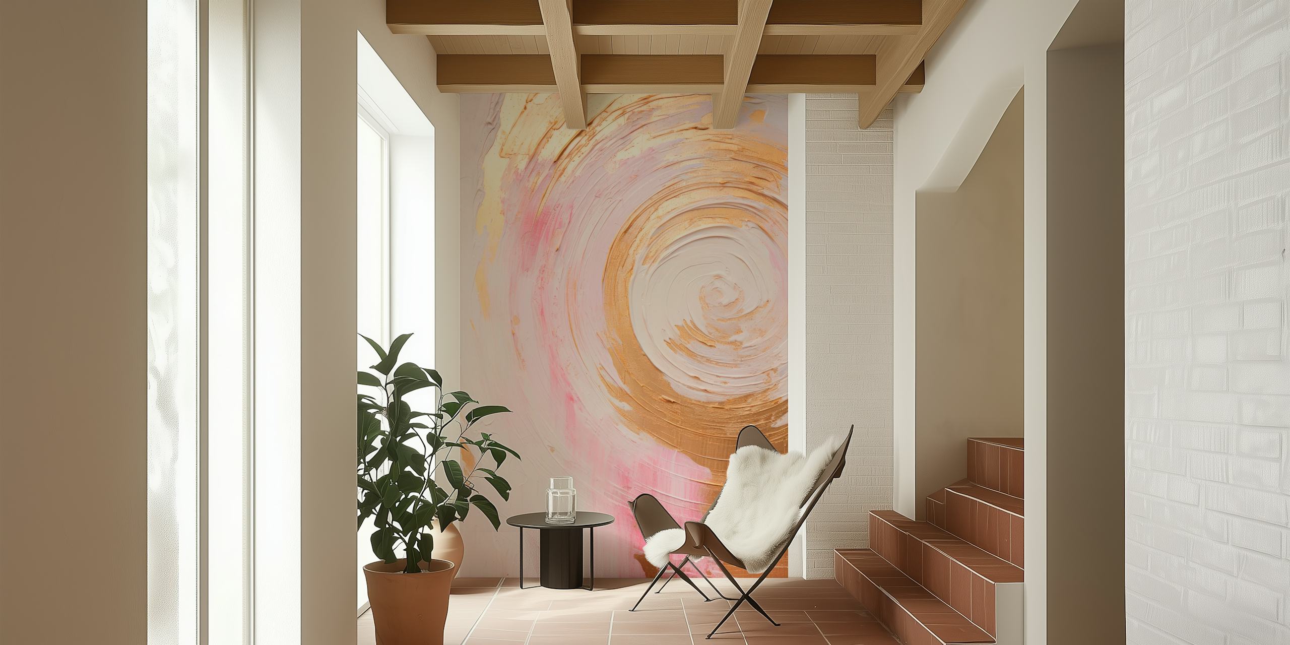 Różowy I Złoty Abstract Art Dreams - Pink And Golden Style