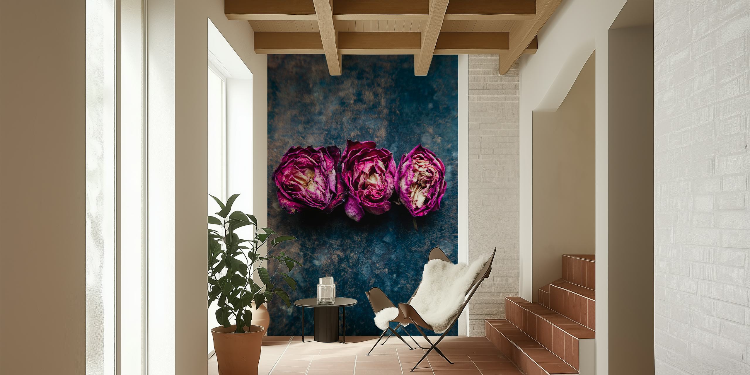 Three Rose Buds stylet i et rom