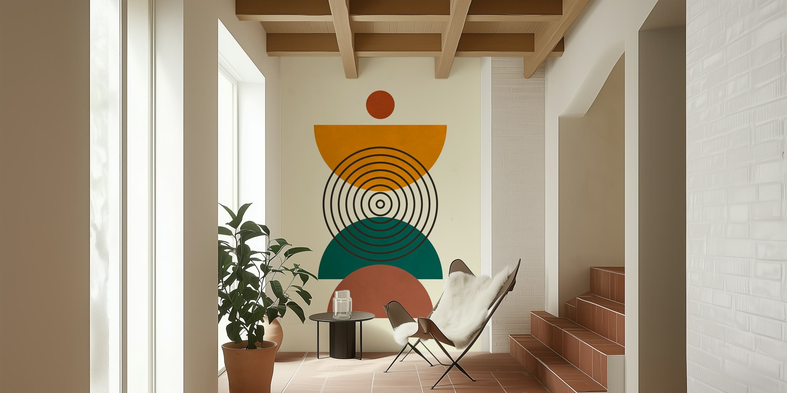 lines and circles 88 design per carta da parati