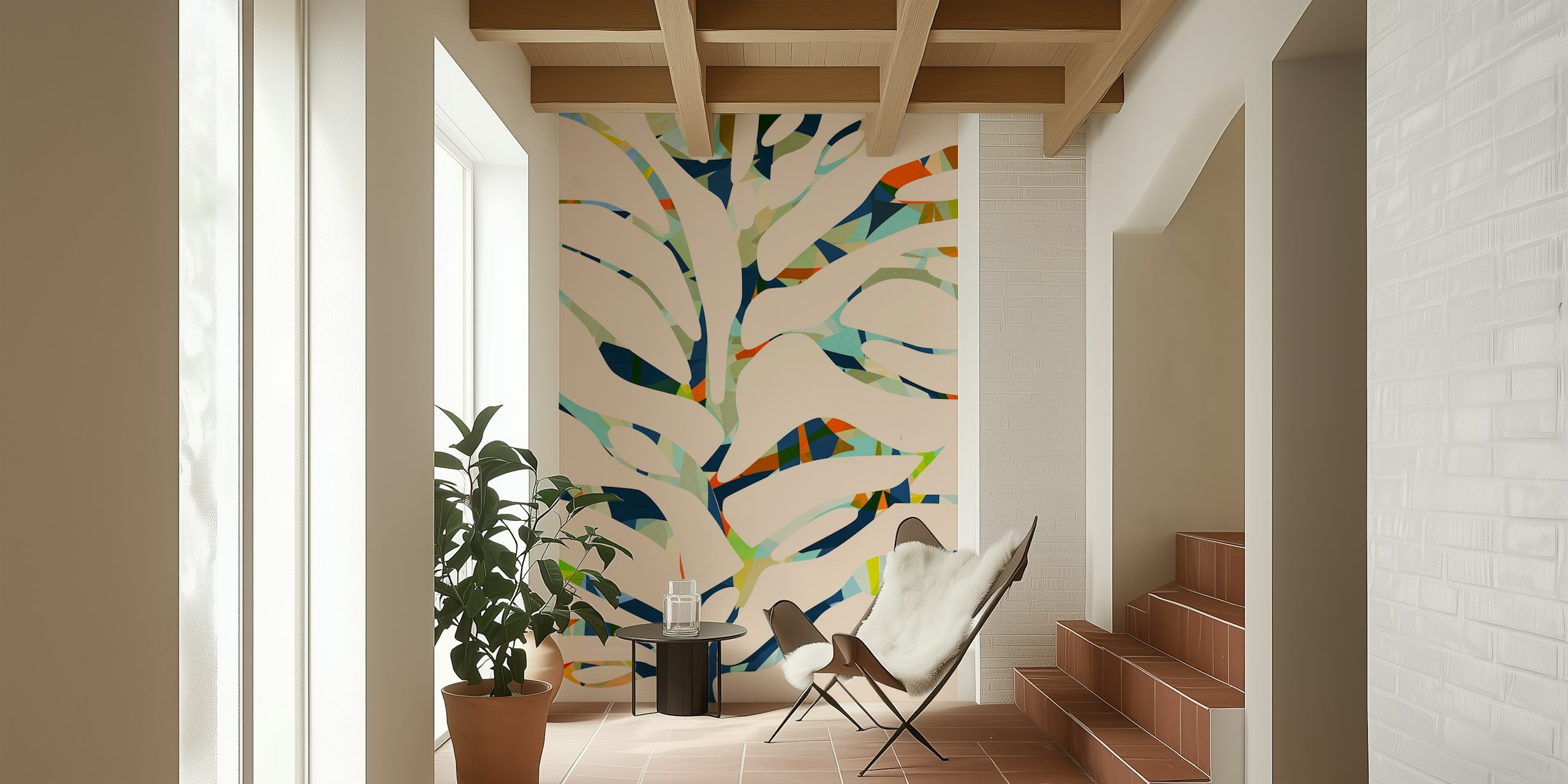 papel de parede Aquarium Tree em um quarto