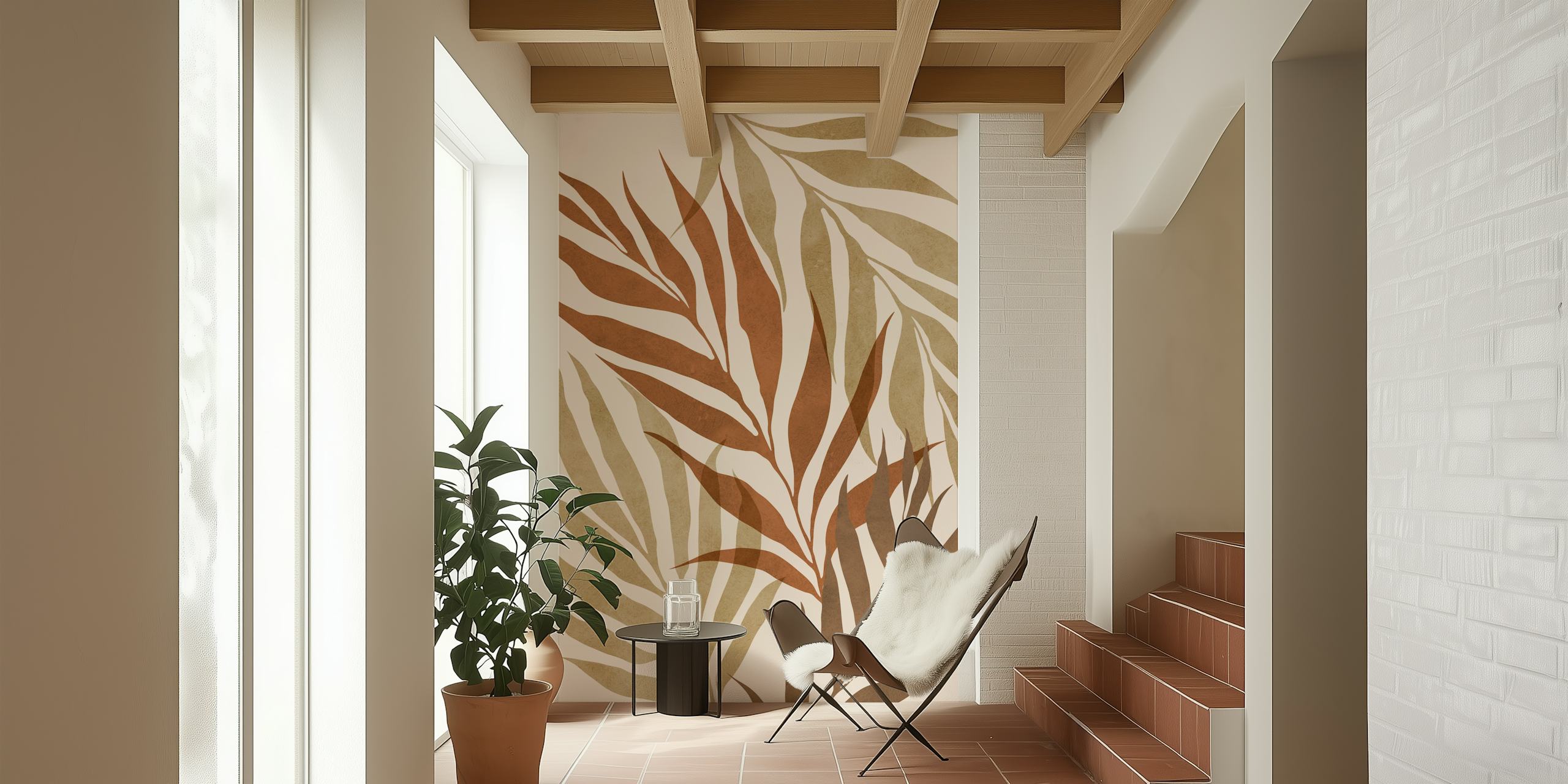 Papel de parede Floral boho 6 em um quarto