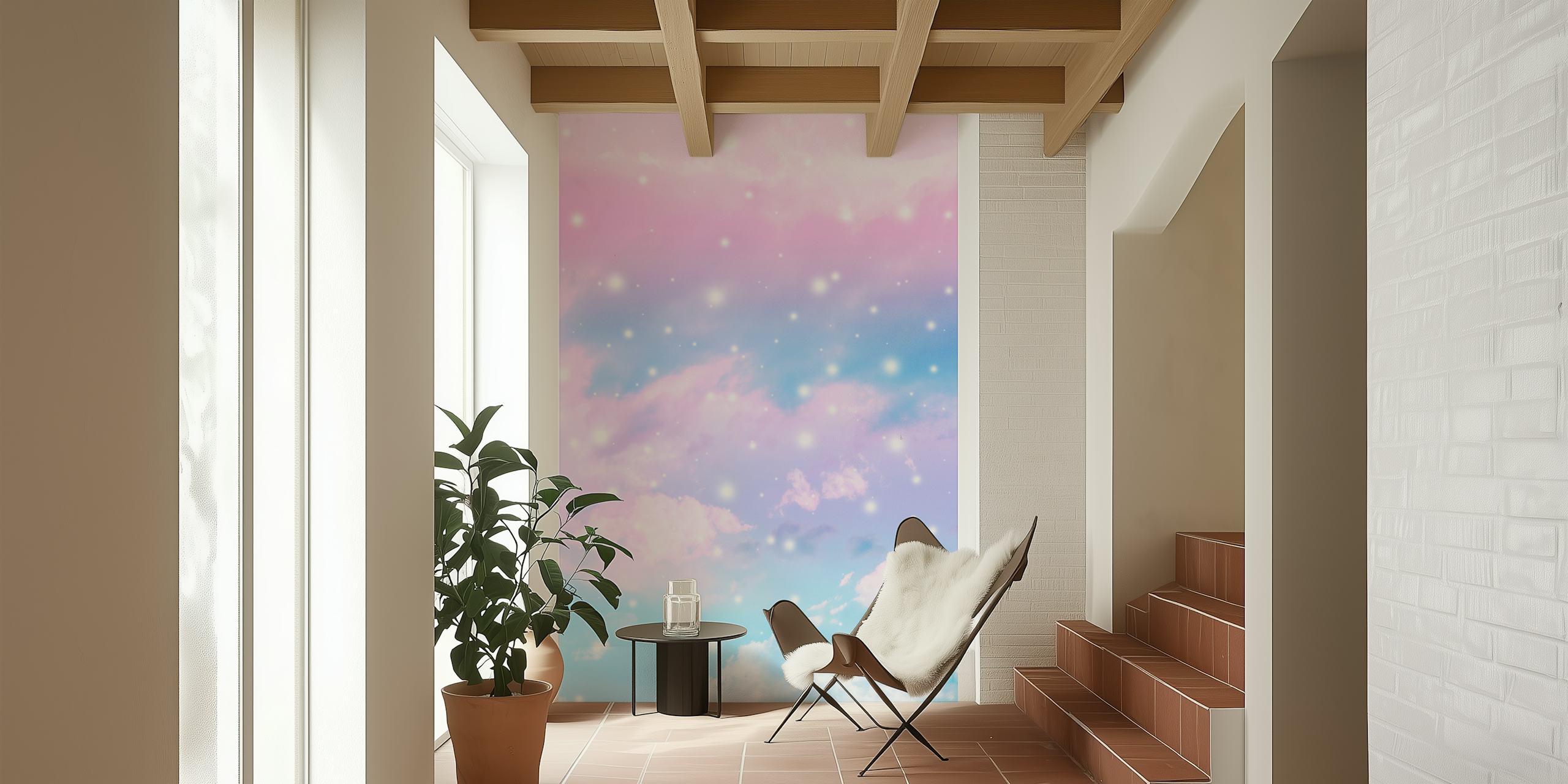 Pastel Cosmos Dream 4 wallpaper in a room