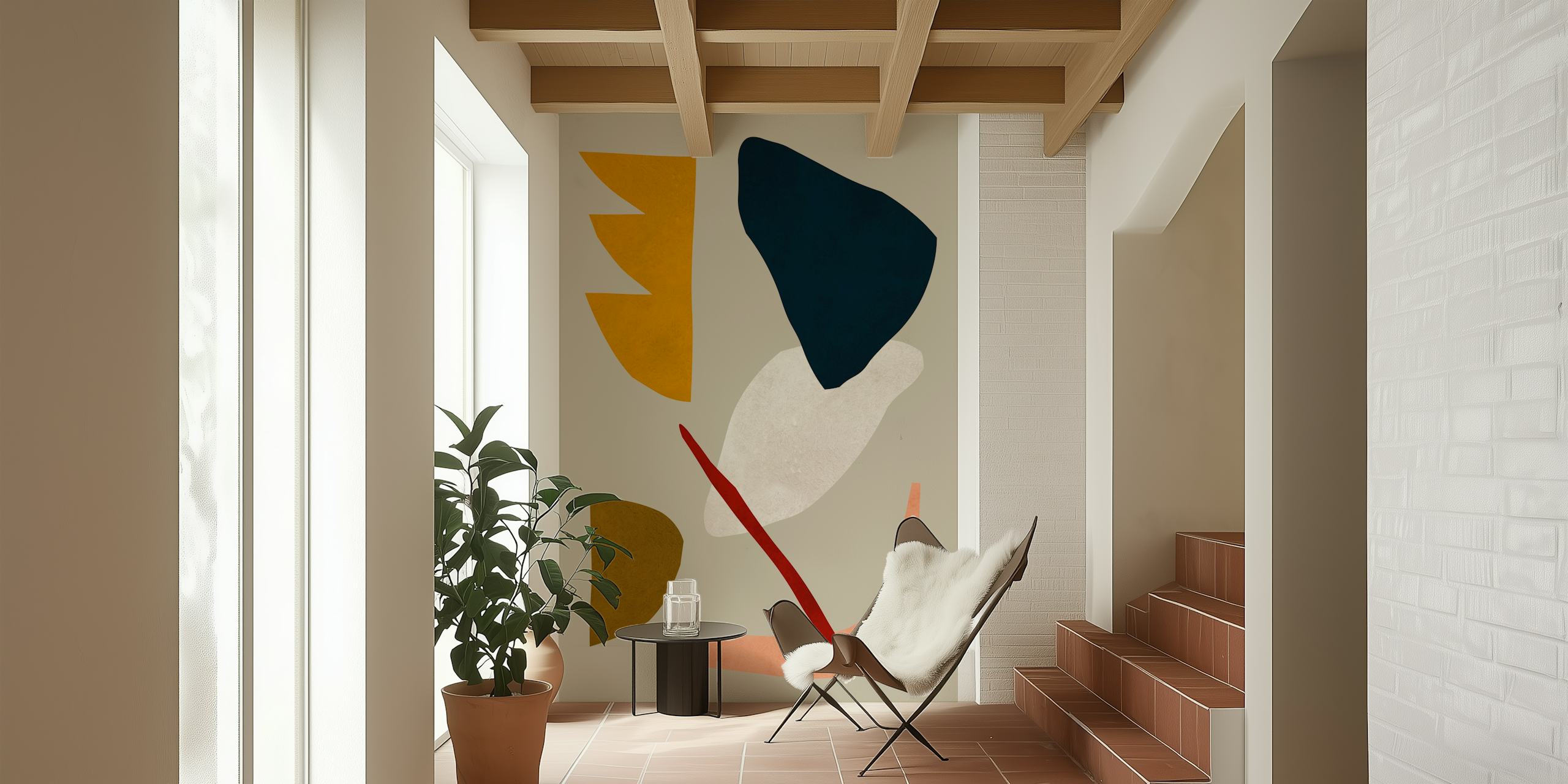 Expressionist harmony 9 wallpaper design in a room