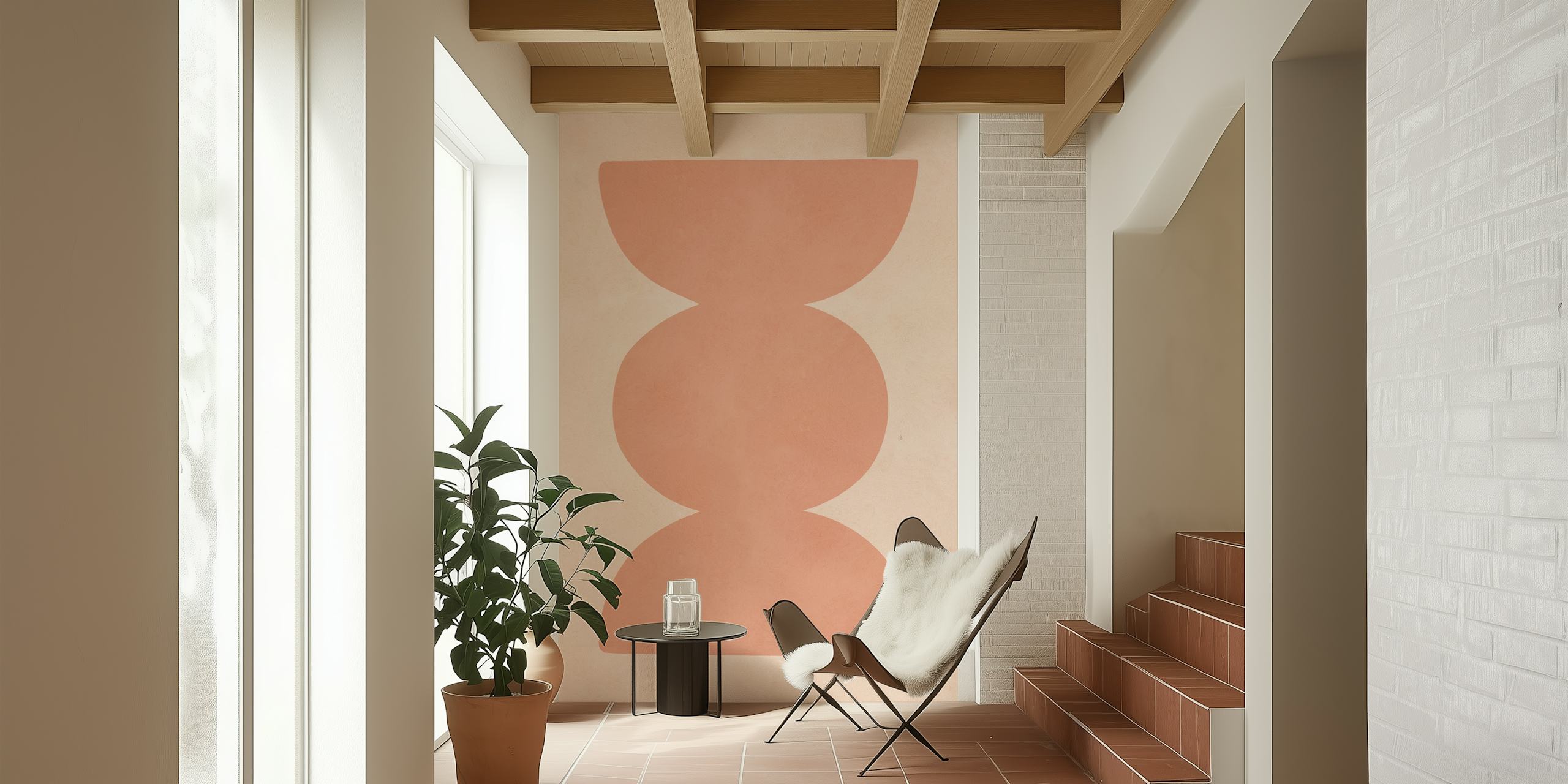 Carta da parati Vase illustration in una stanza