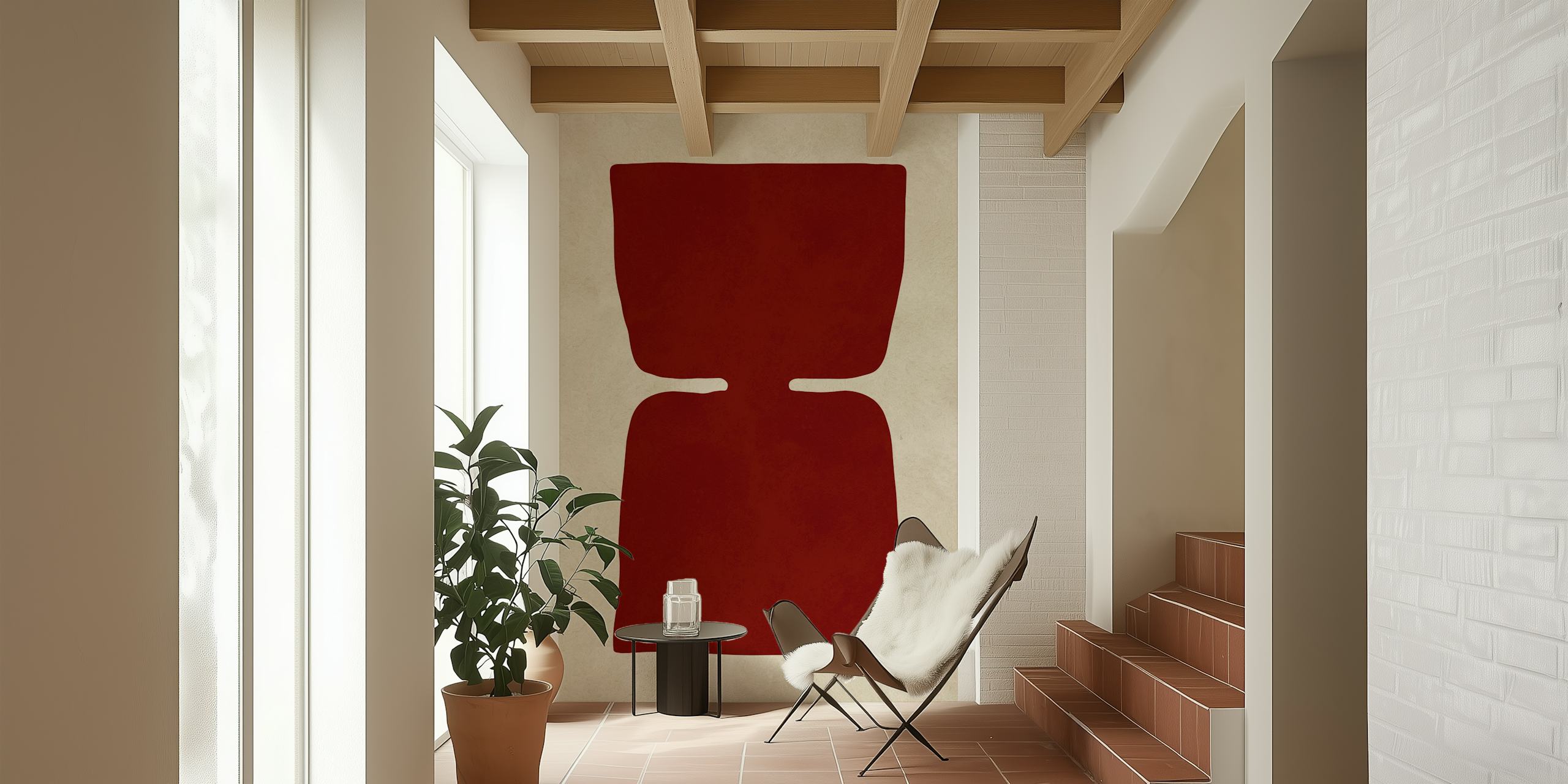 Geometric modern art 43 tapet i et rom