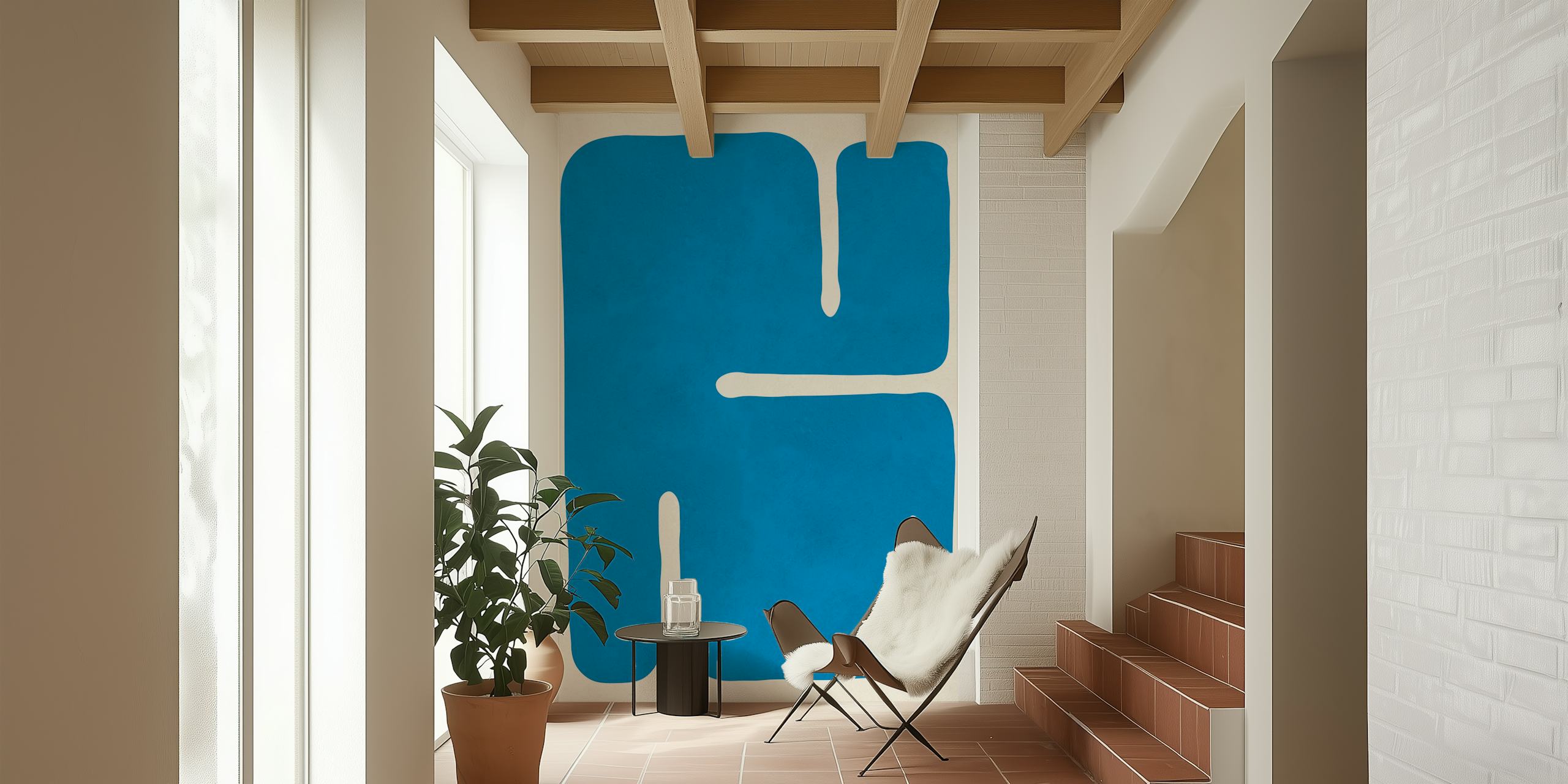 Geometric modern art 33 tapet i et rom