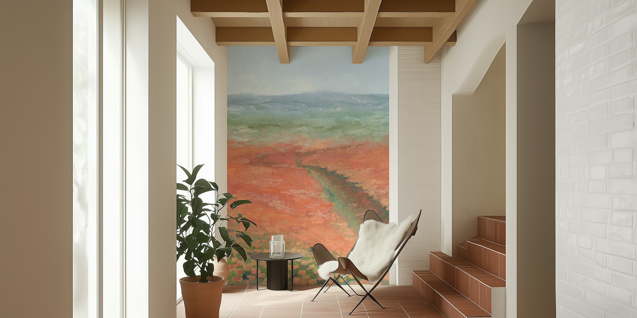 Ταπετσαρία Bode coral landscape σε ένα δωμάτιο