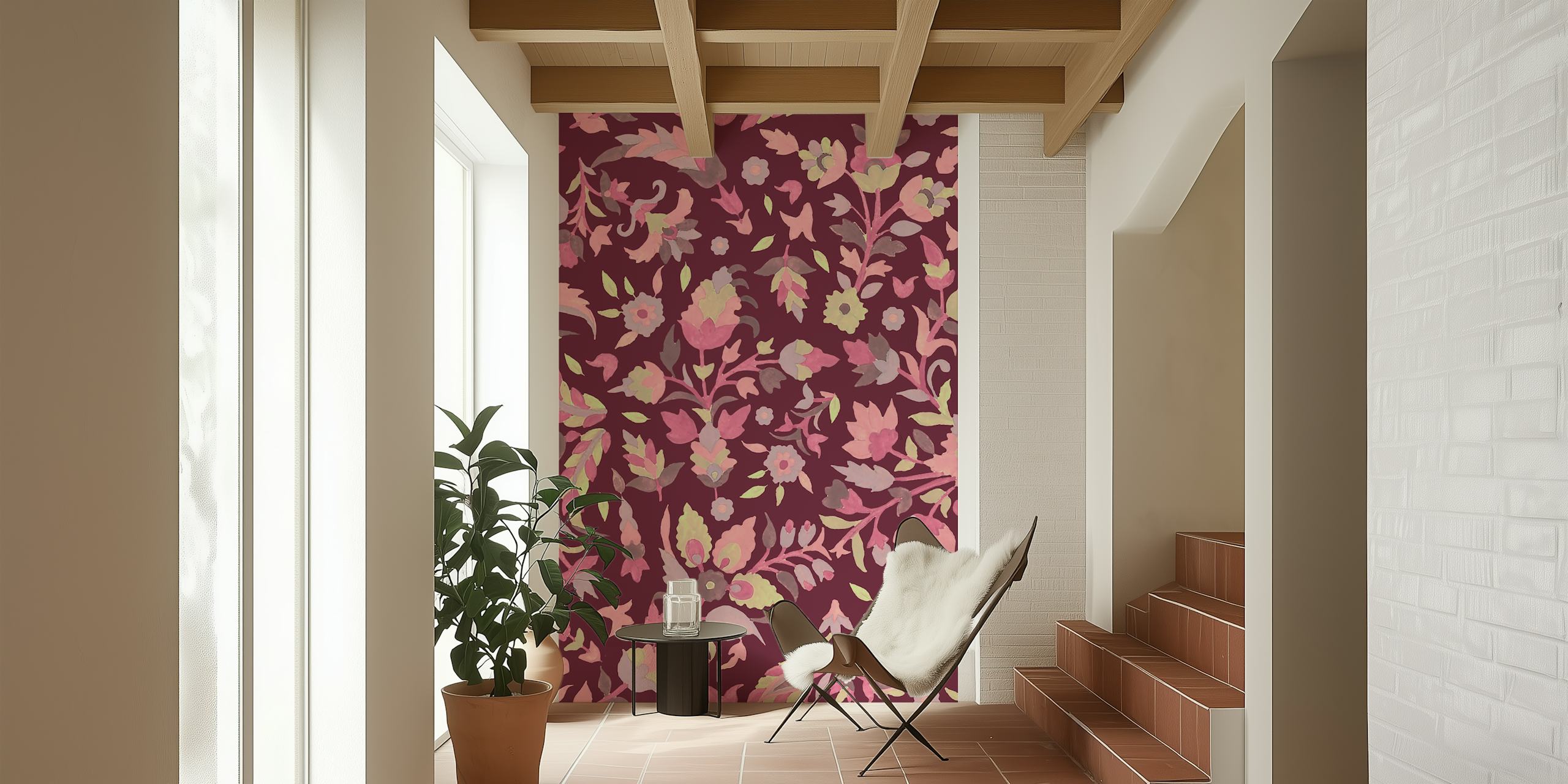 Pashmina Paisley Flower 3 ταπετσαρία σε ένα δωμάτιο