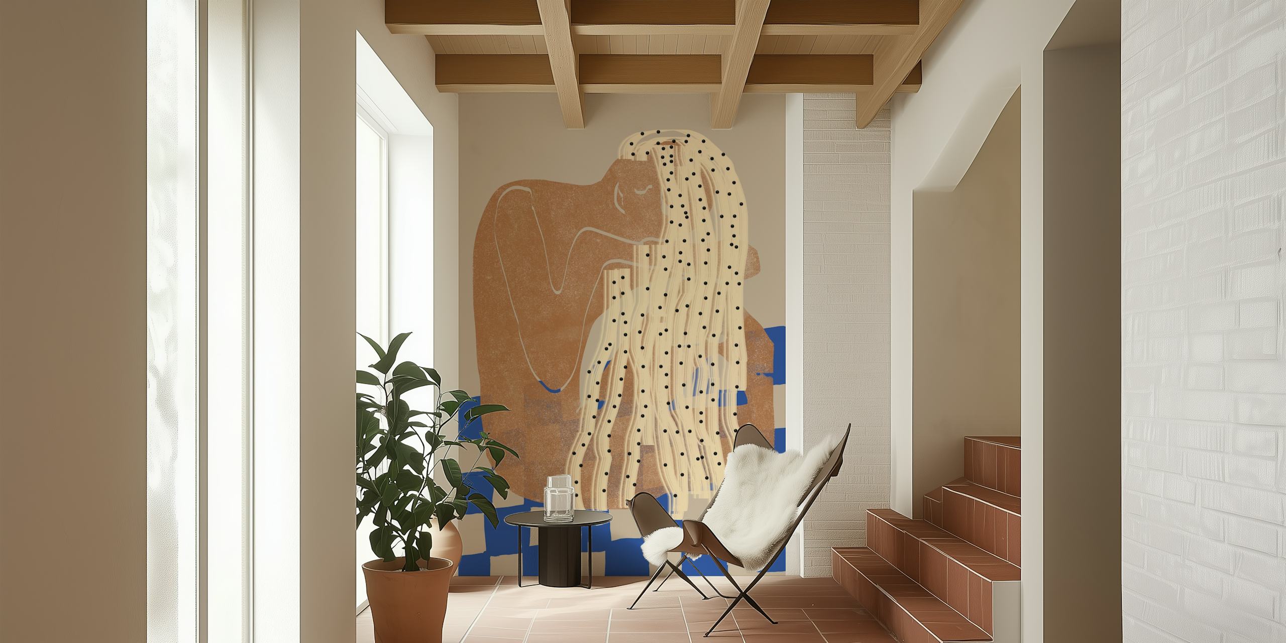 Mood Woman portrait wallpaper in a room