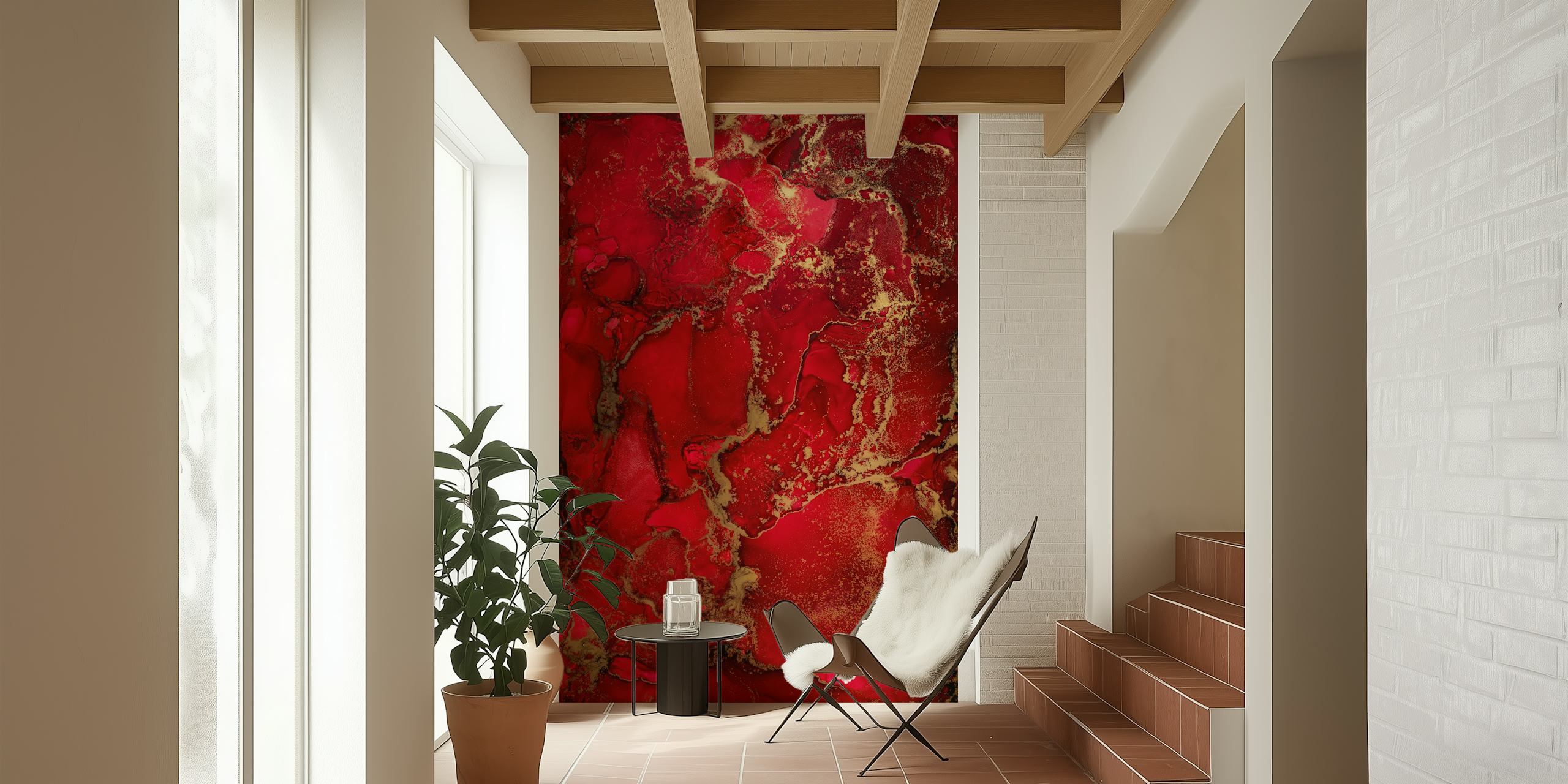 Carta da parati Love Inks mostrata in una stanza