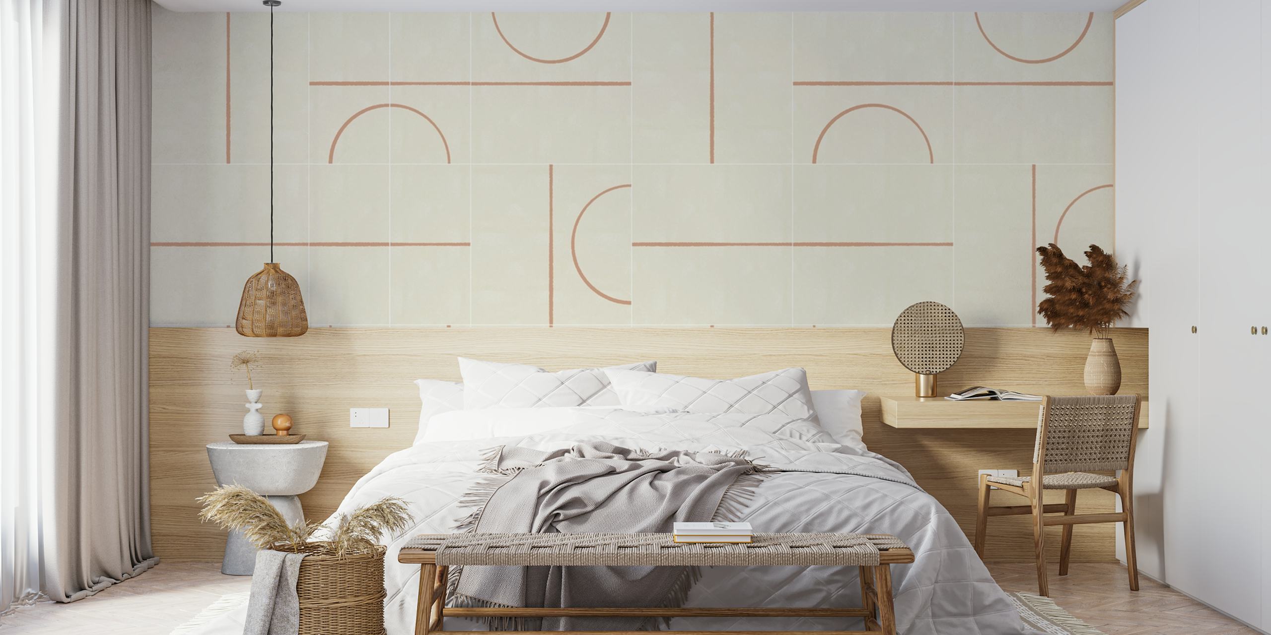 Minimal Wall Tiles One tapeta w pokoju