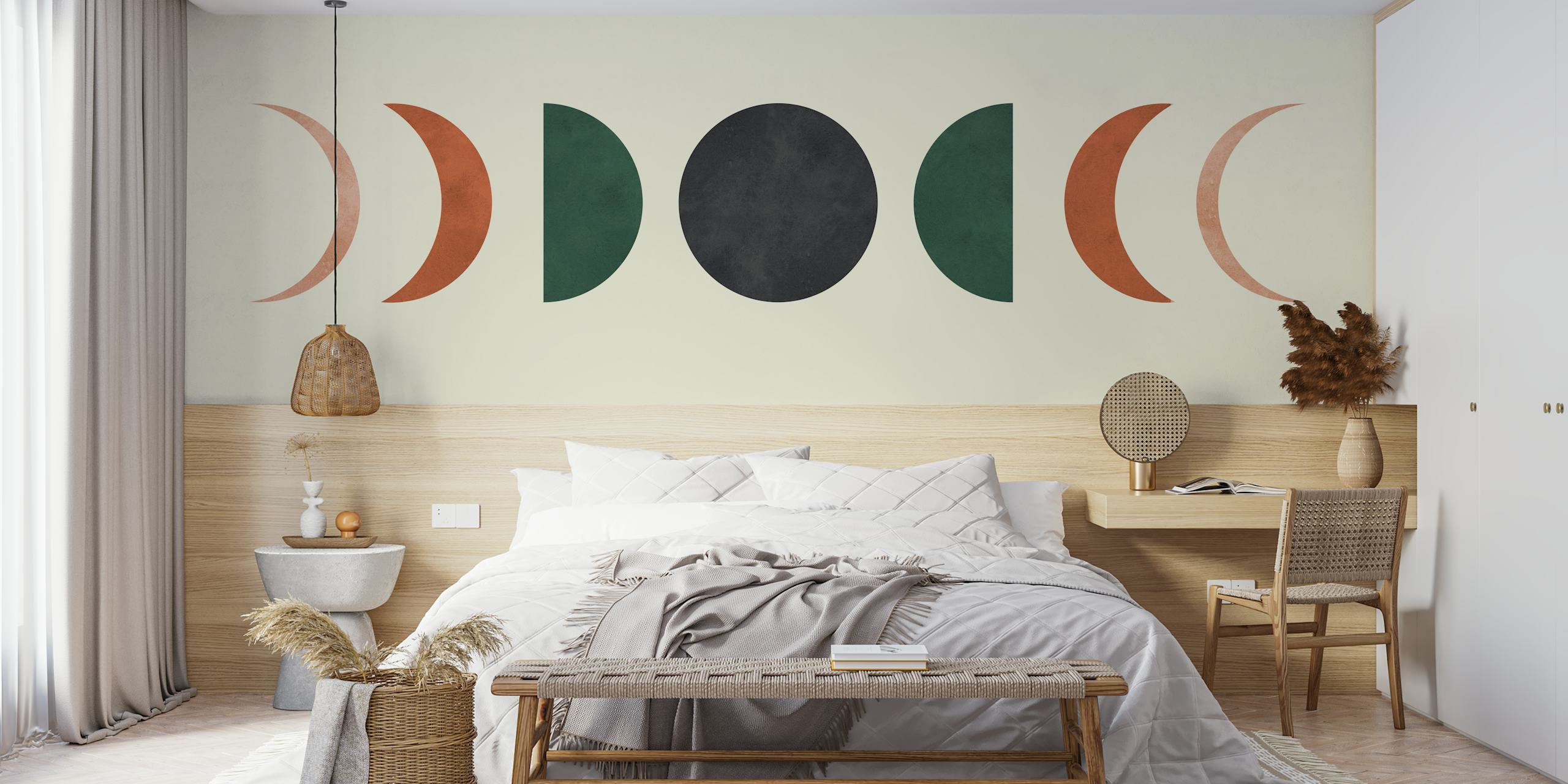 Papier peint Moon phases dans une pièce