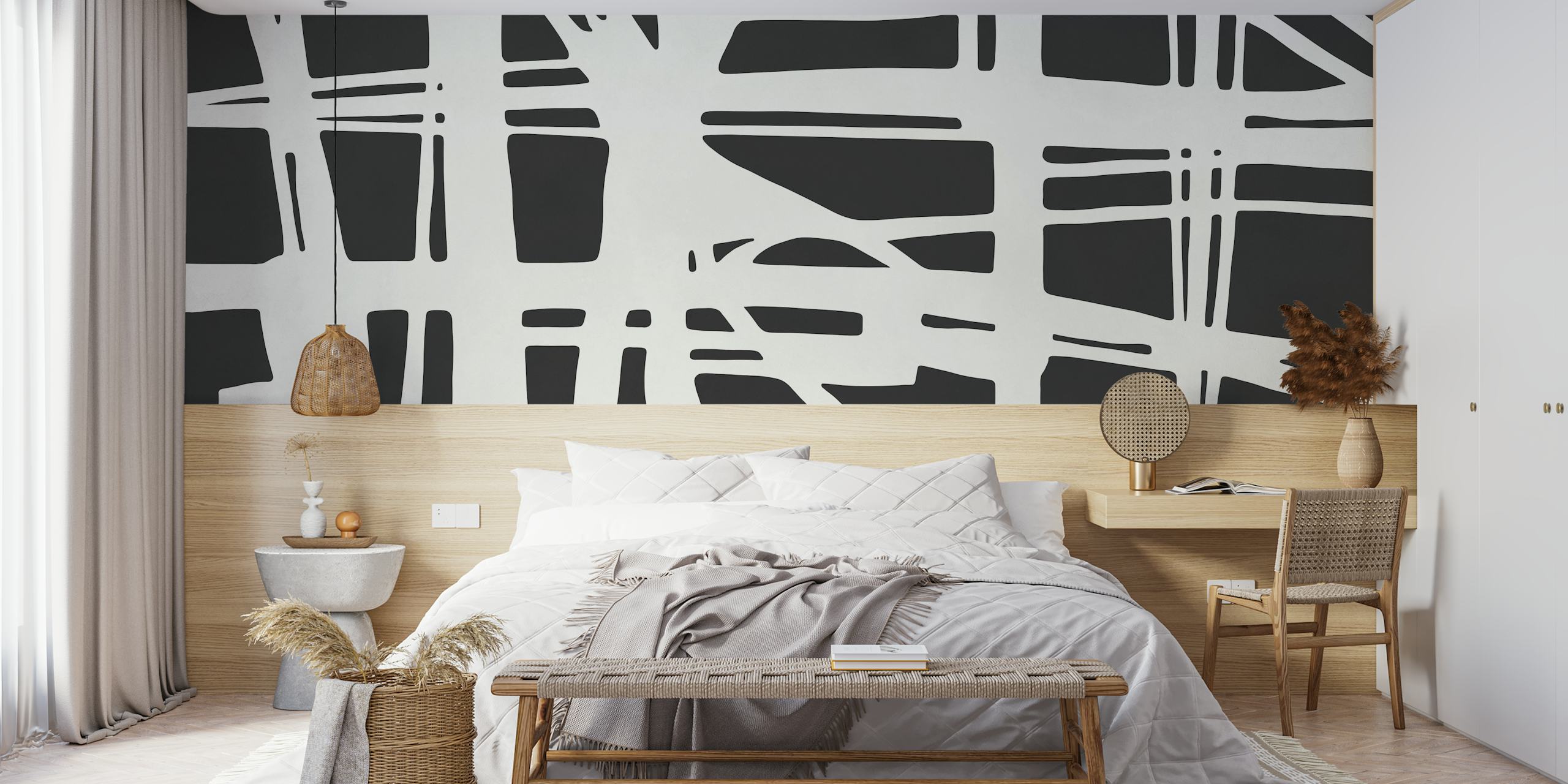 Abstrakt svart och vit Expressionist wallpaper