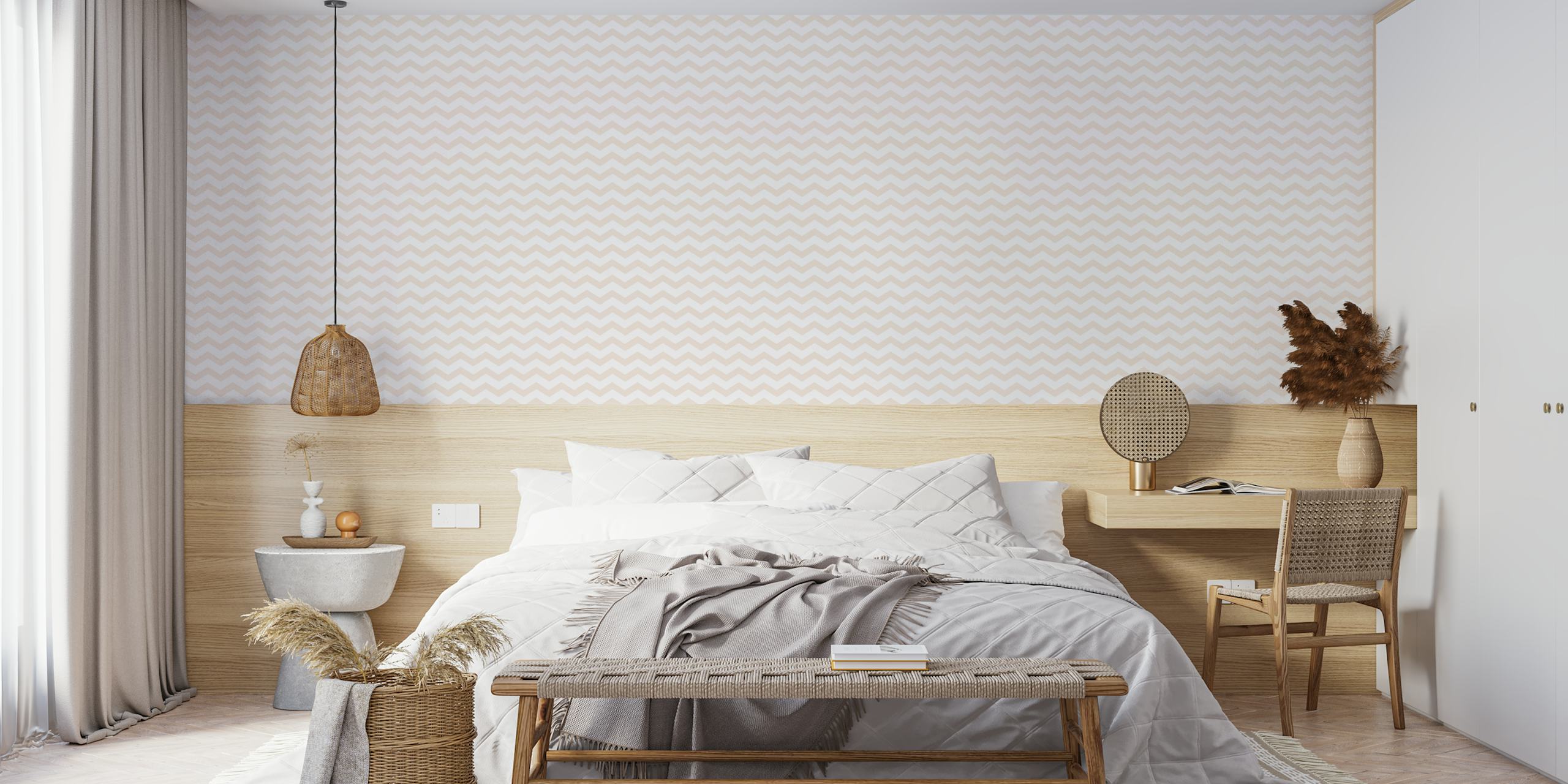 White chevron stripes pattern wallpaper for modern decor