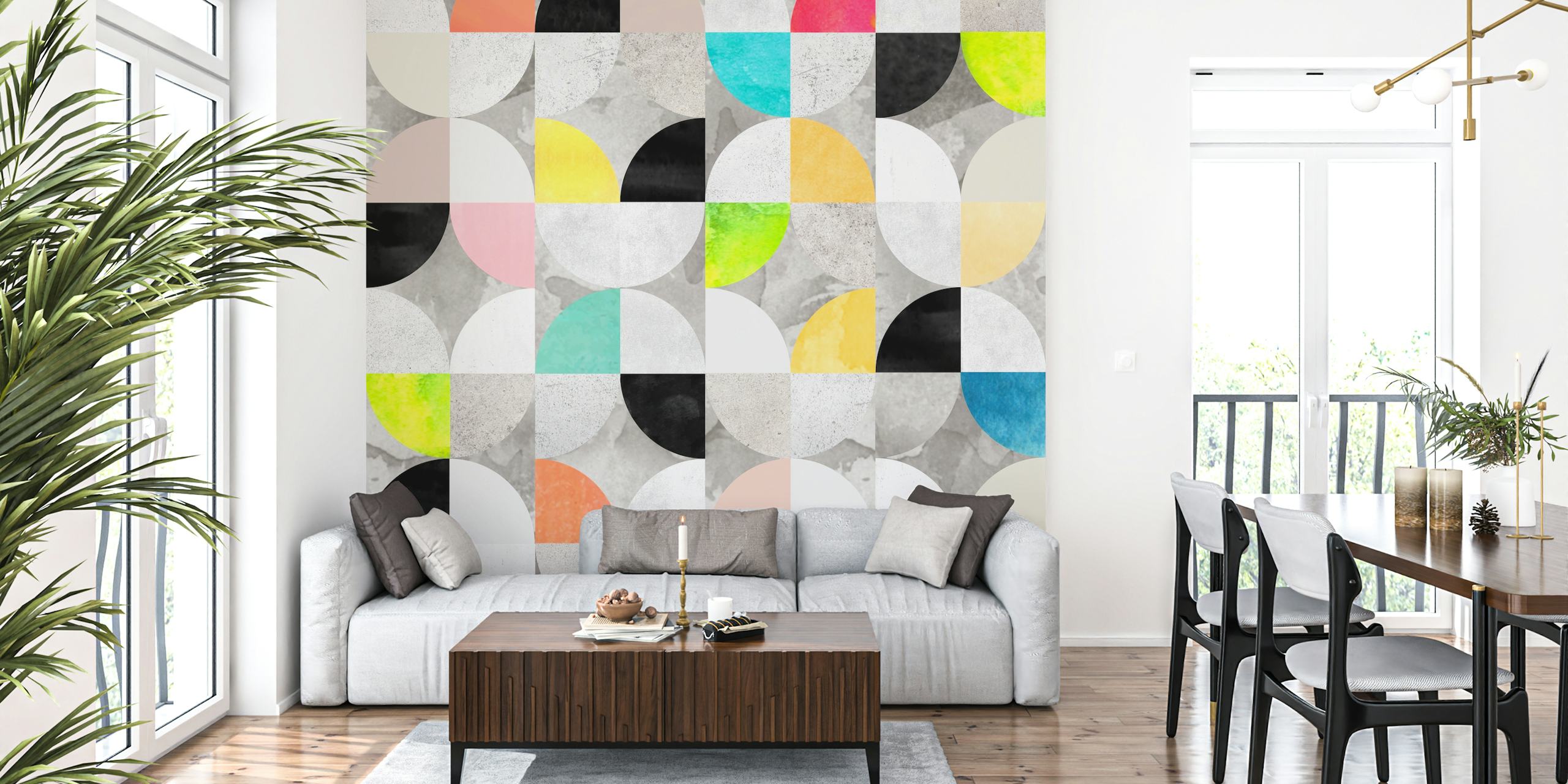 Carta da parati che presenta Modern Art Design di Happywall