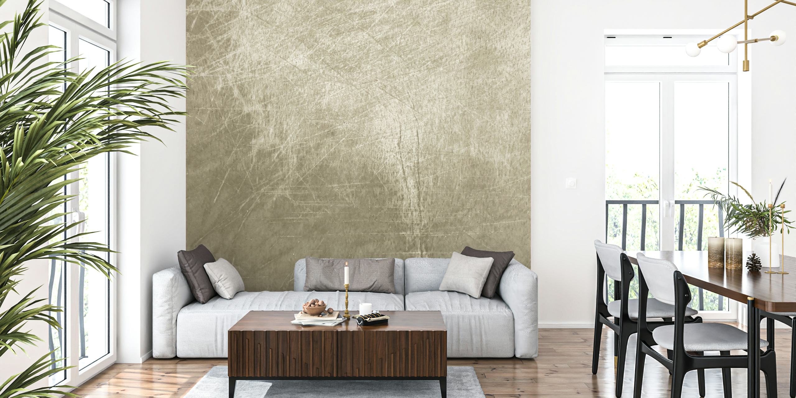 Grounge Plaster beige tapeta u sobi