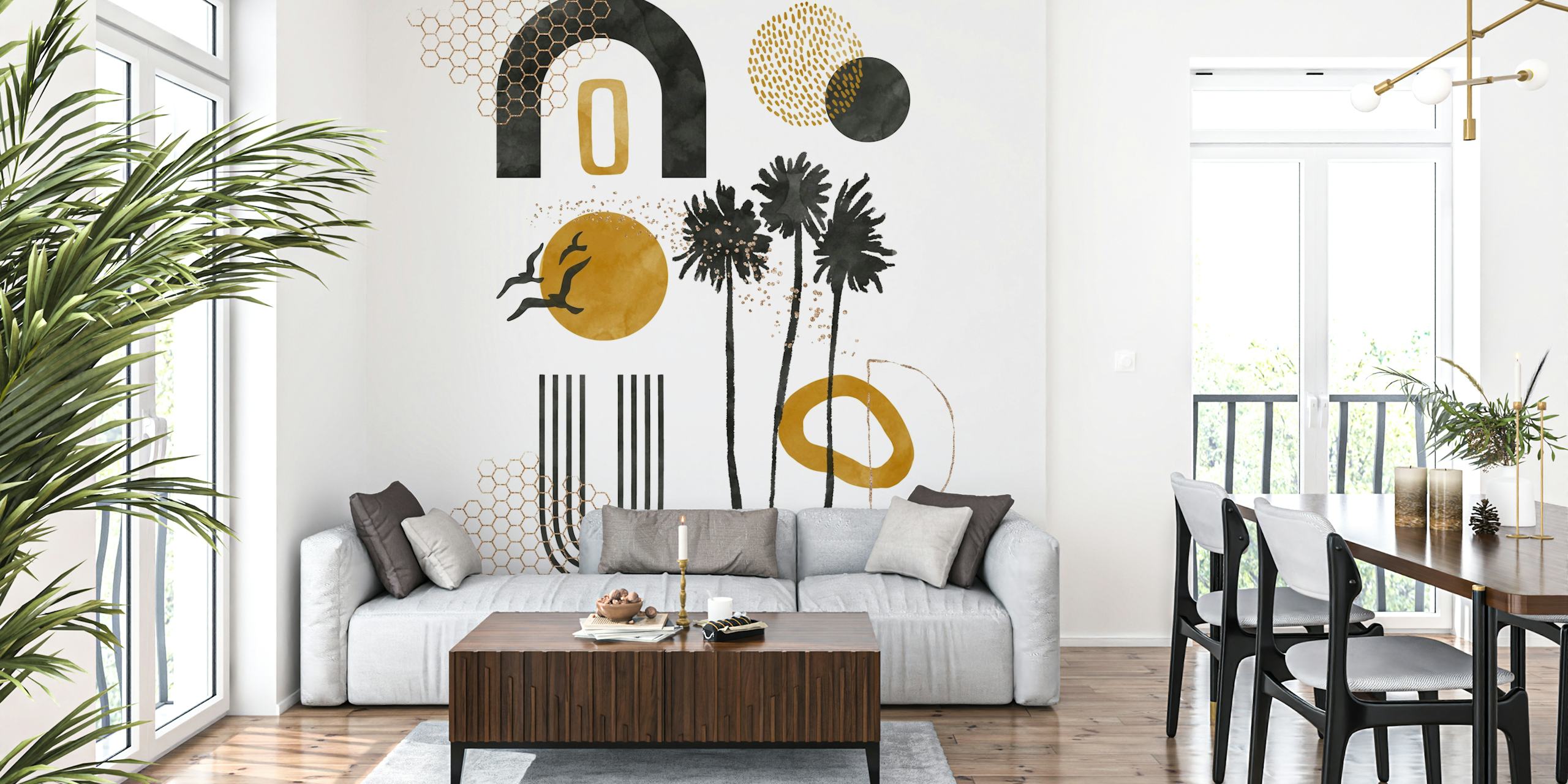 Minimalist Gold Nature dizajn tapeta