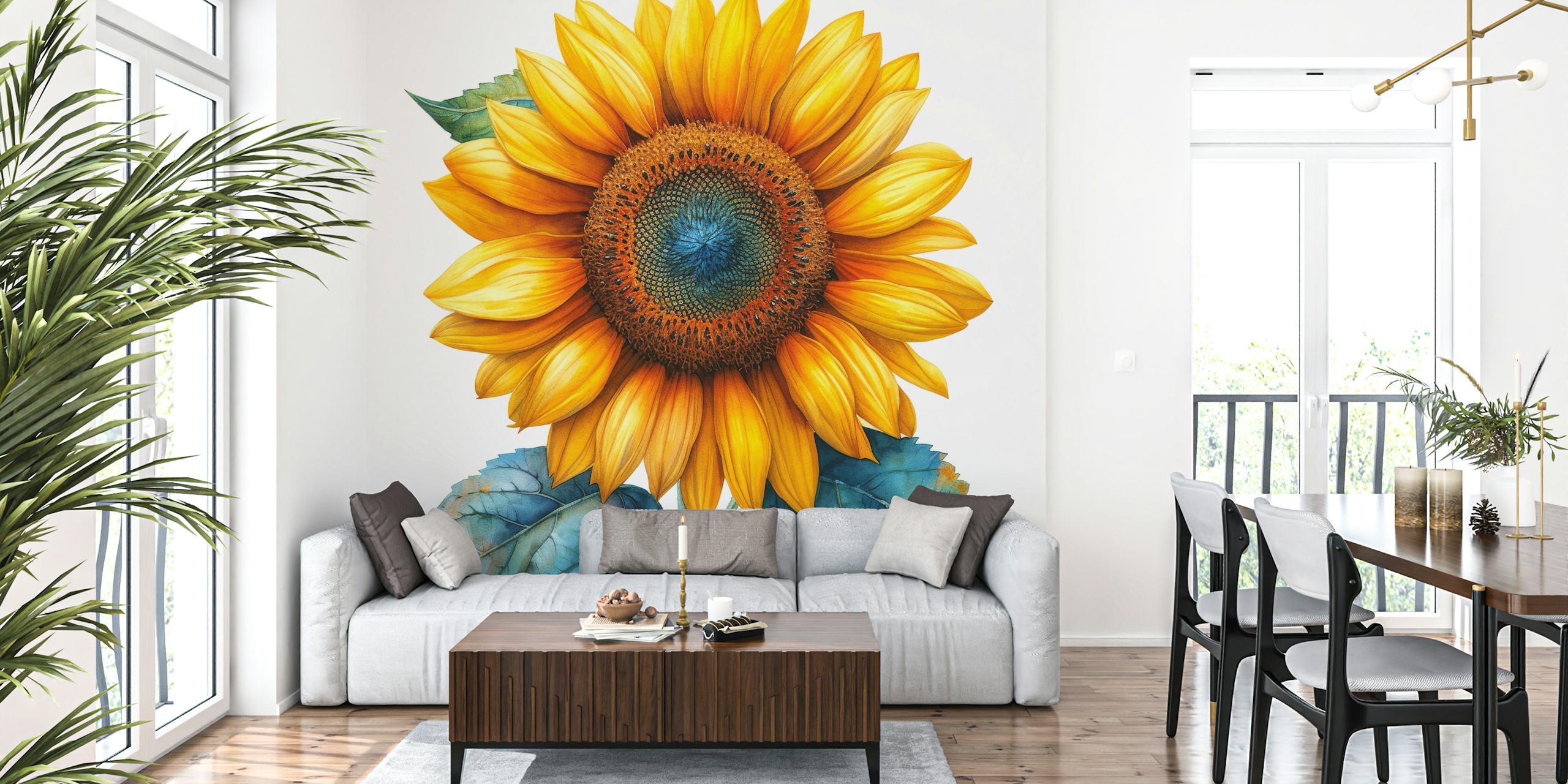 tapeta Sunflower Bloom w pokoju