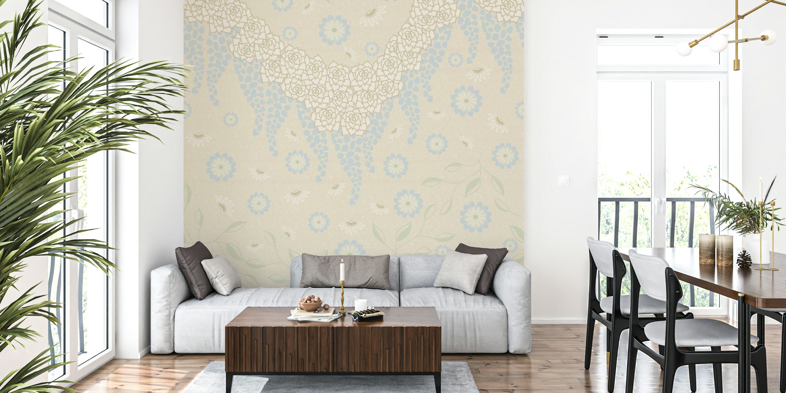 Tea on the Terrace wallpaper in a room