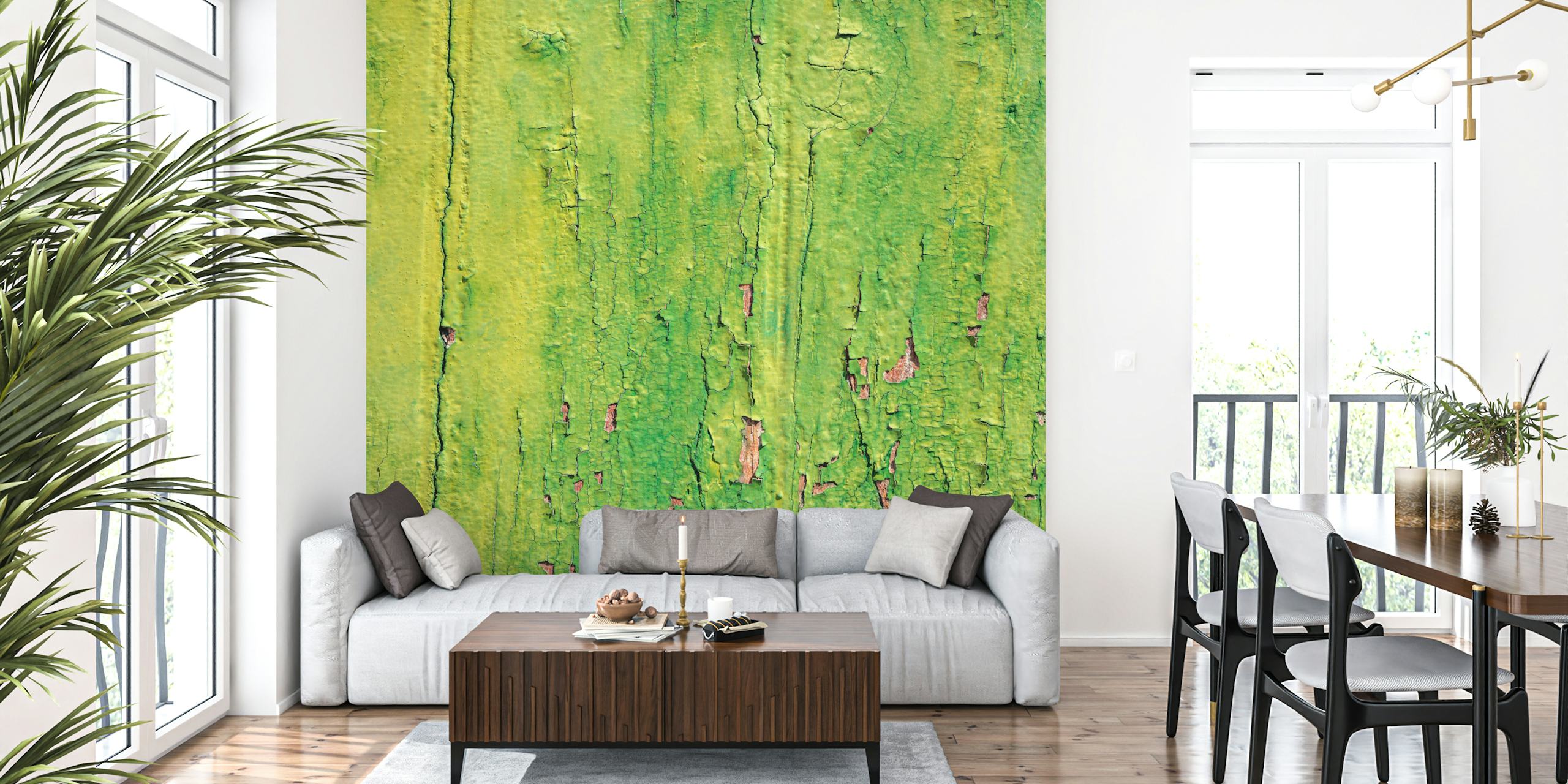 Rustic Green Peel wallpaper design