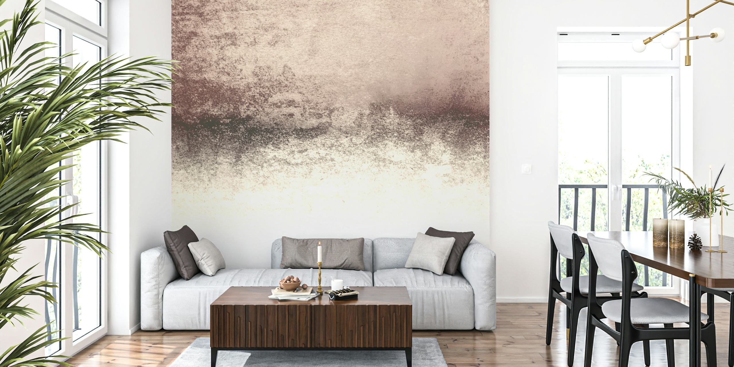 Fading Distressed Beige to Creme tapet i et rom