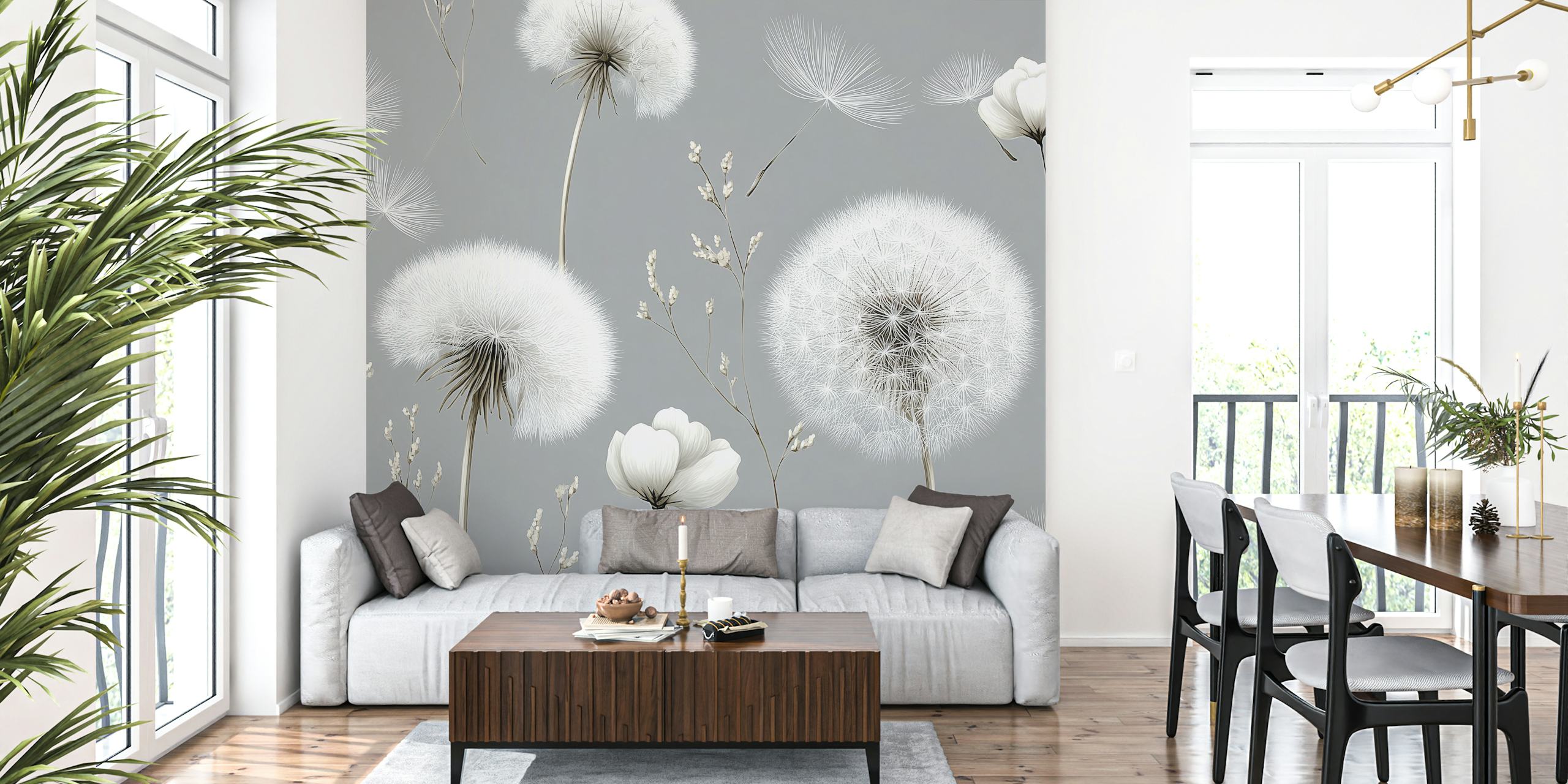 Dandelion Dreams wallpaper in a room