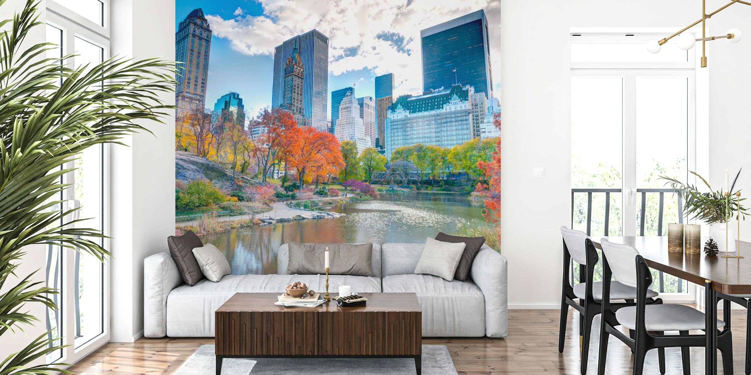 Pond at Central Park tapetti huoneessa