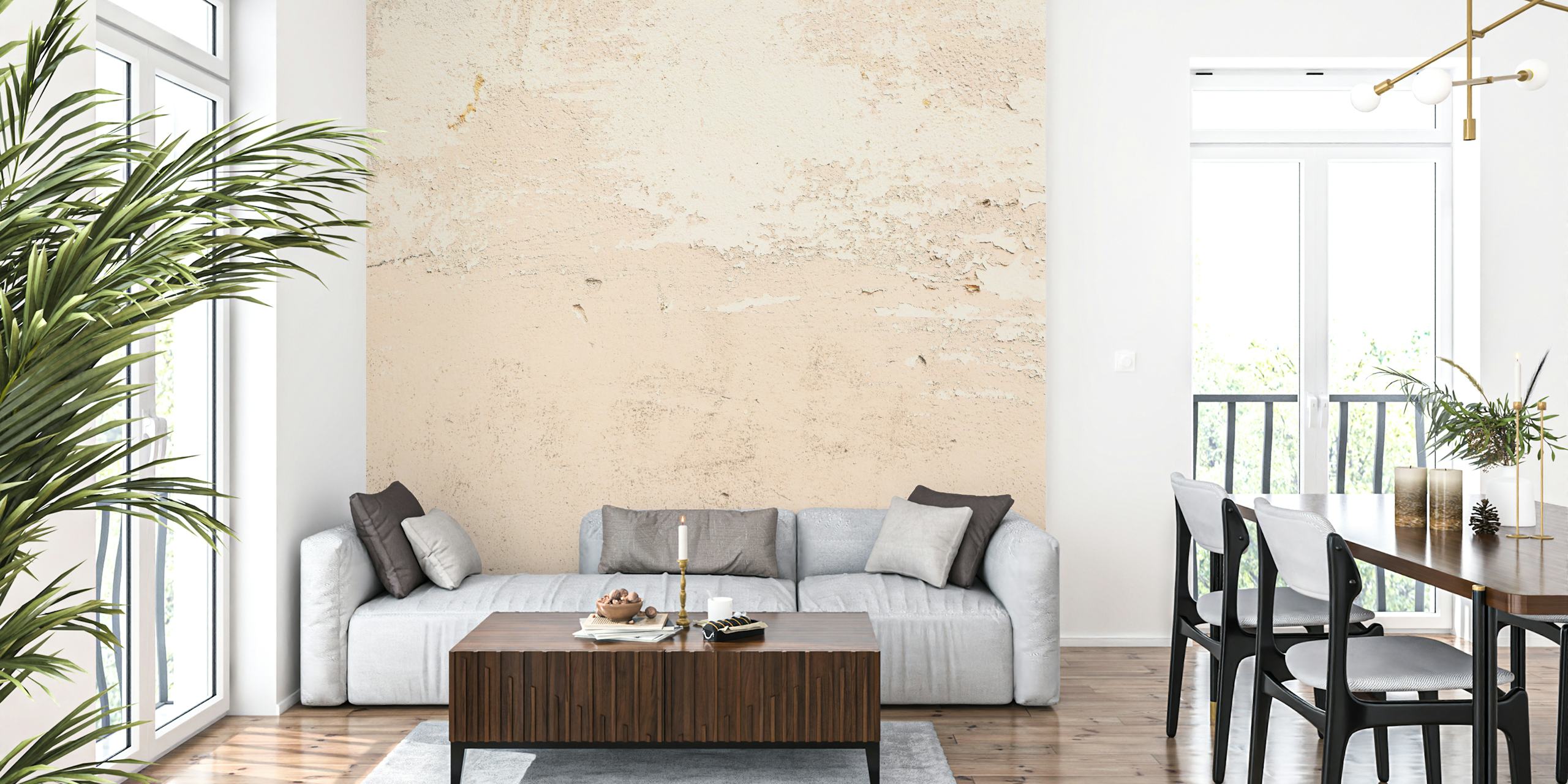 Light Peach Grunge Wall in een kamer