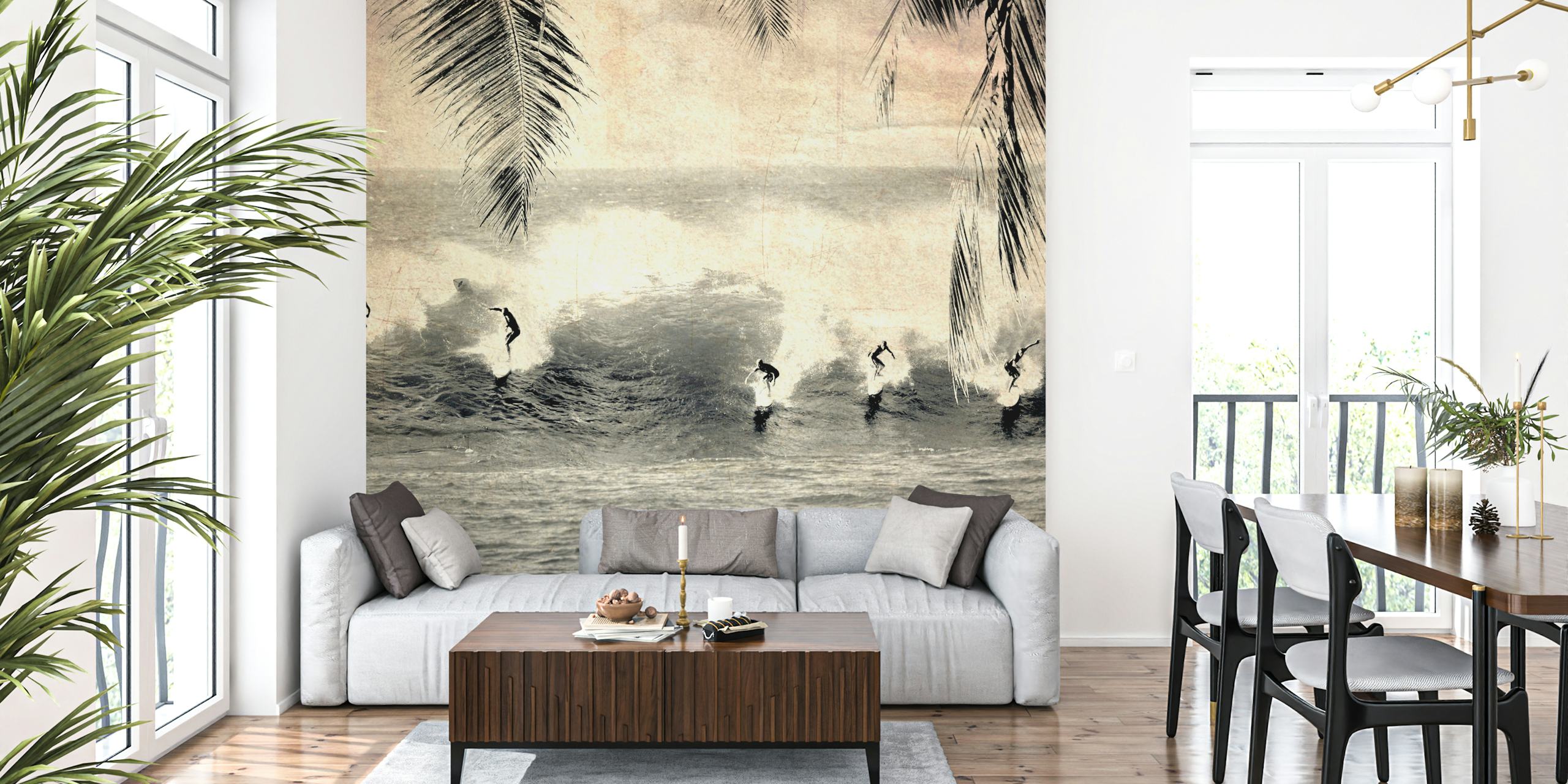 Ταπετσαρία California Vintage σε ένα δωμάτιο