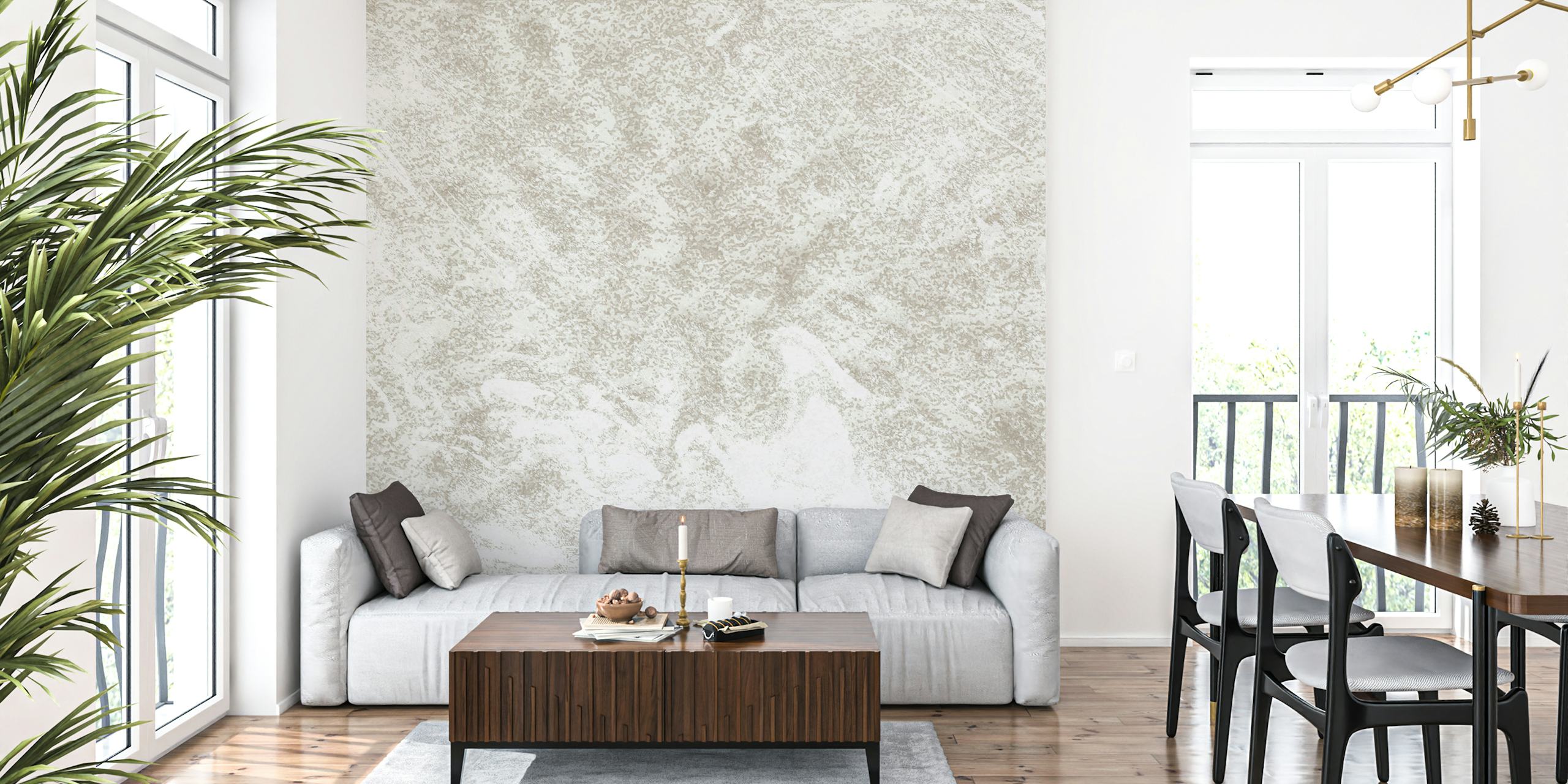Texture Creme Sand wallpaper in a room