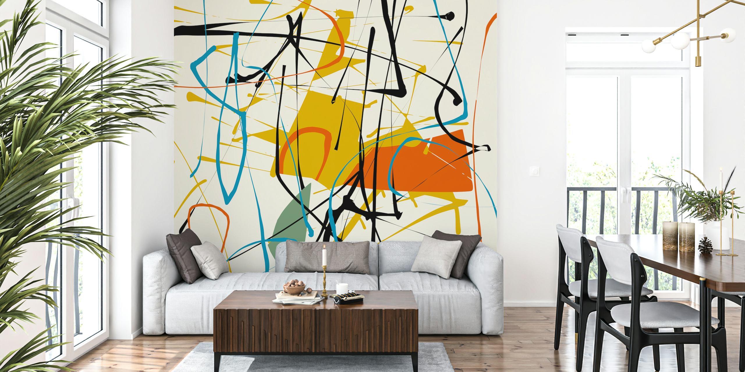 Colorful Doodles 5 wallpaper in a room