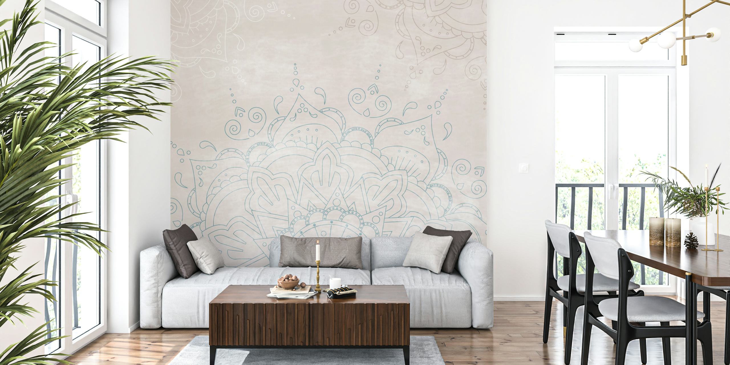 Abstract Mandala Tapettisuunnittelu Huoneessa