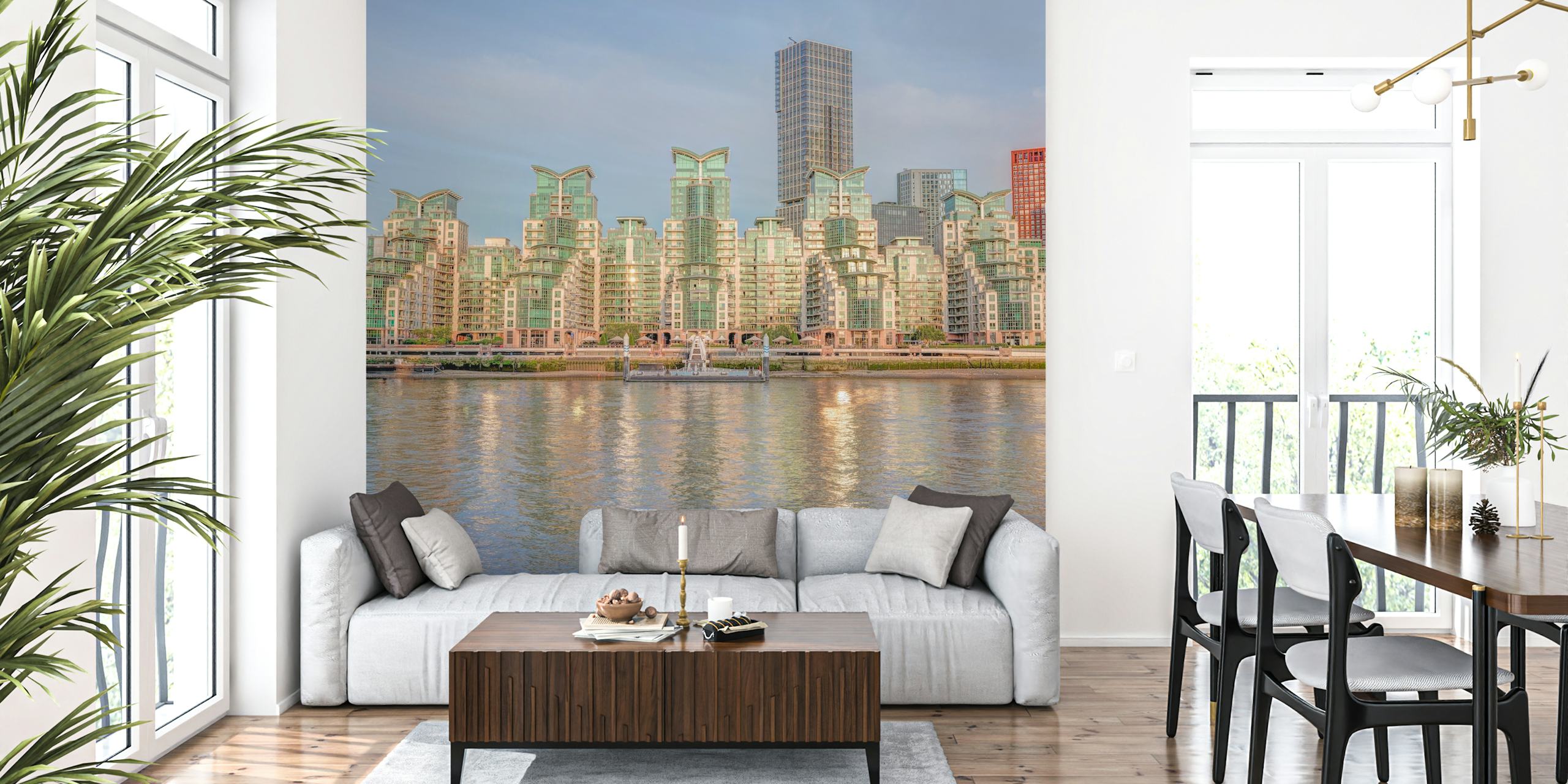 Papel de parede Vauxhall Serviced Apartments em um quarto