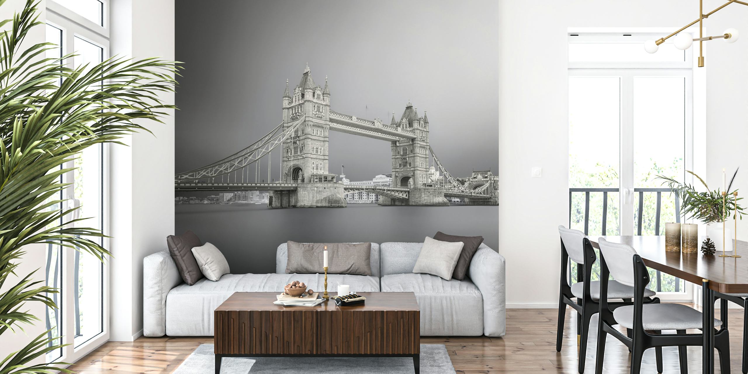 Fototapeta Tower Bridge v černé a bílé